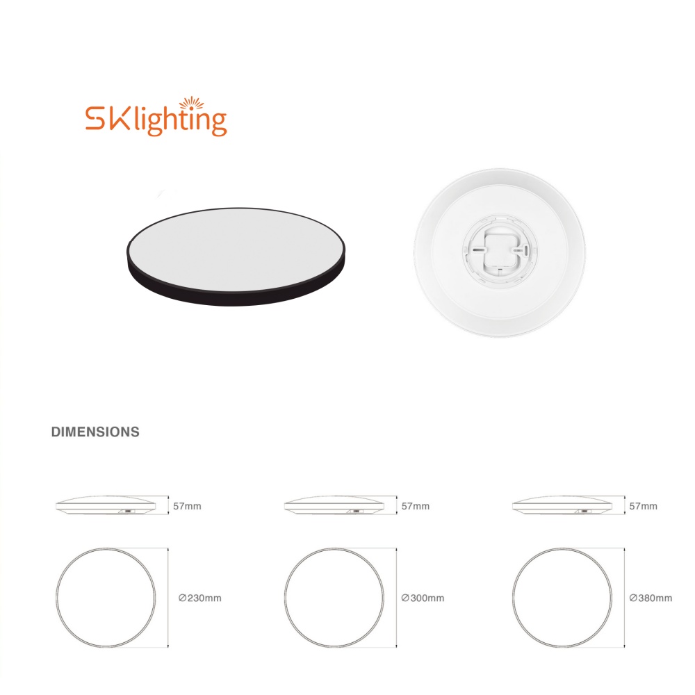 CL07-Black 18w switchable infrared remote control dimmable CRI adjustable ceiling light CCT chip light emitting diode household indoor hotel ceiling light