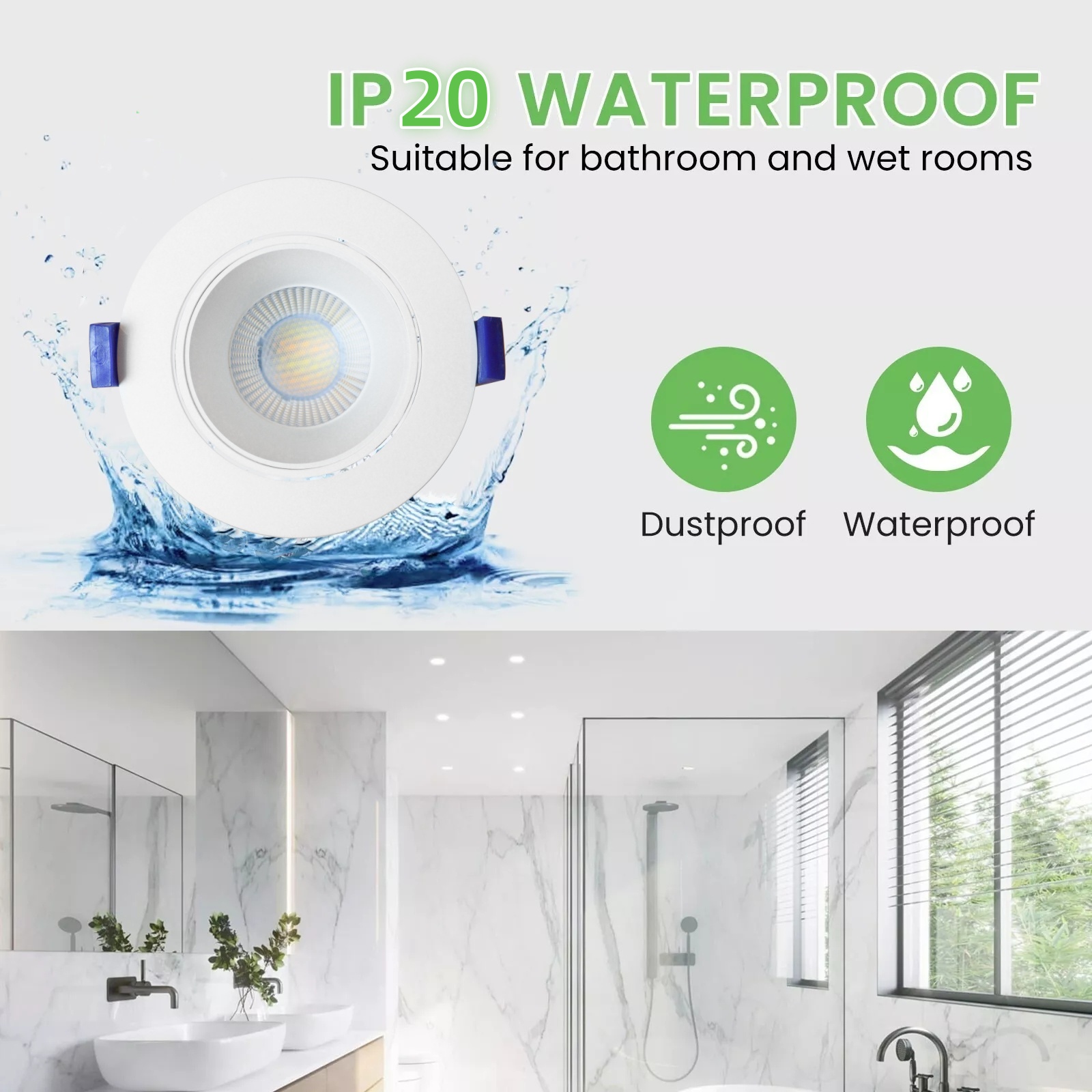 DL13 SAA certified led downlight saa 3cct ce ip44 waterproof anti-glare 8W 9W 90mm cut out embedded LED embedded ceiling spots lights