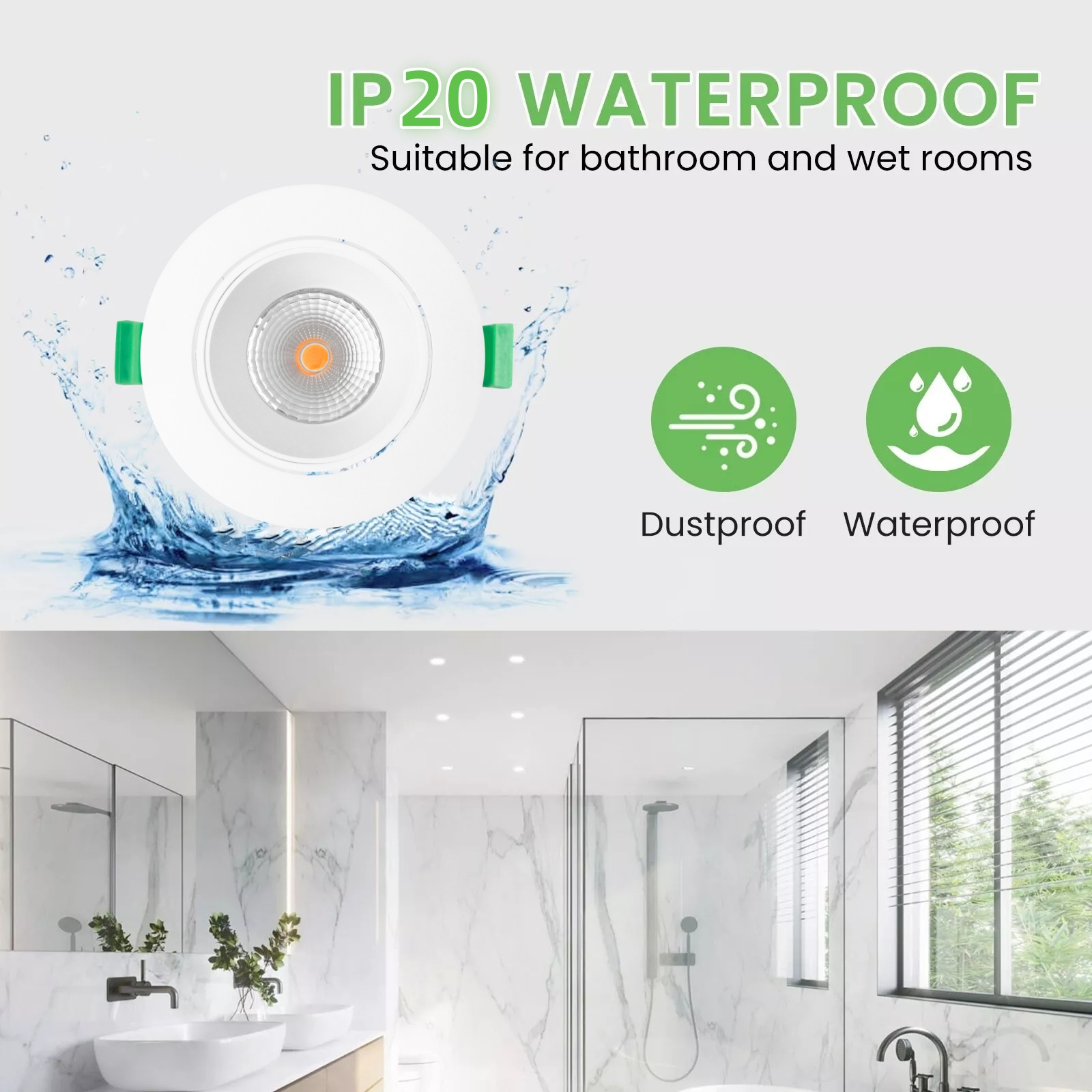 DL13 SAA certified led downlight saa 3cct ip44 waterproof anti-glare 8W 9W rotatable embedded LED ceiling spots lights 90mm cut out