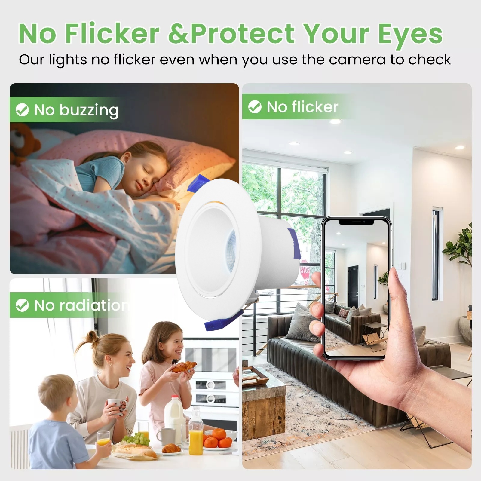 DL13 SAA certified led downlight saa 3cct ce ip44 waterproof anti-glare 8W 9W 90mm cut out embedded LED embedded ceiling spots lights