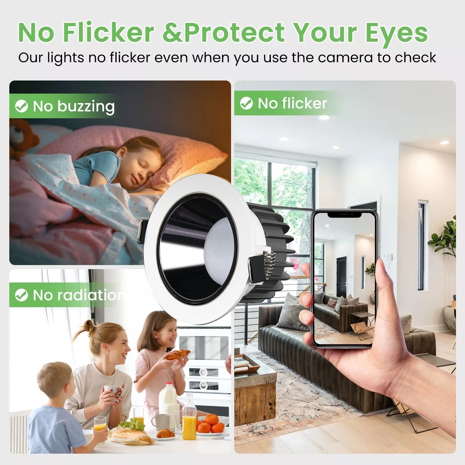 DL16 IP Spotlight 10w 18w 30w 36w embedded spotlight anti-fog toilet bathroom  kitchen 80mm IP54 waterproof LED downlight aluminum lamp