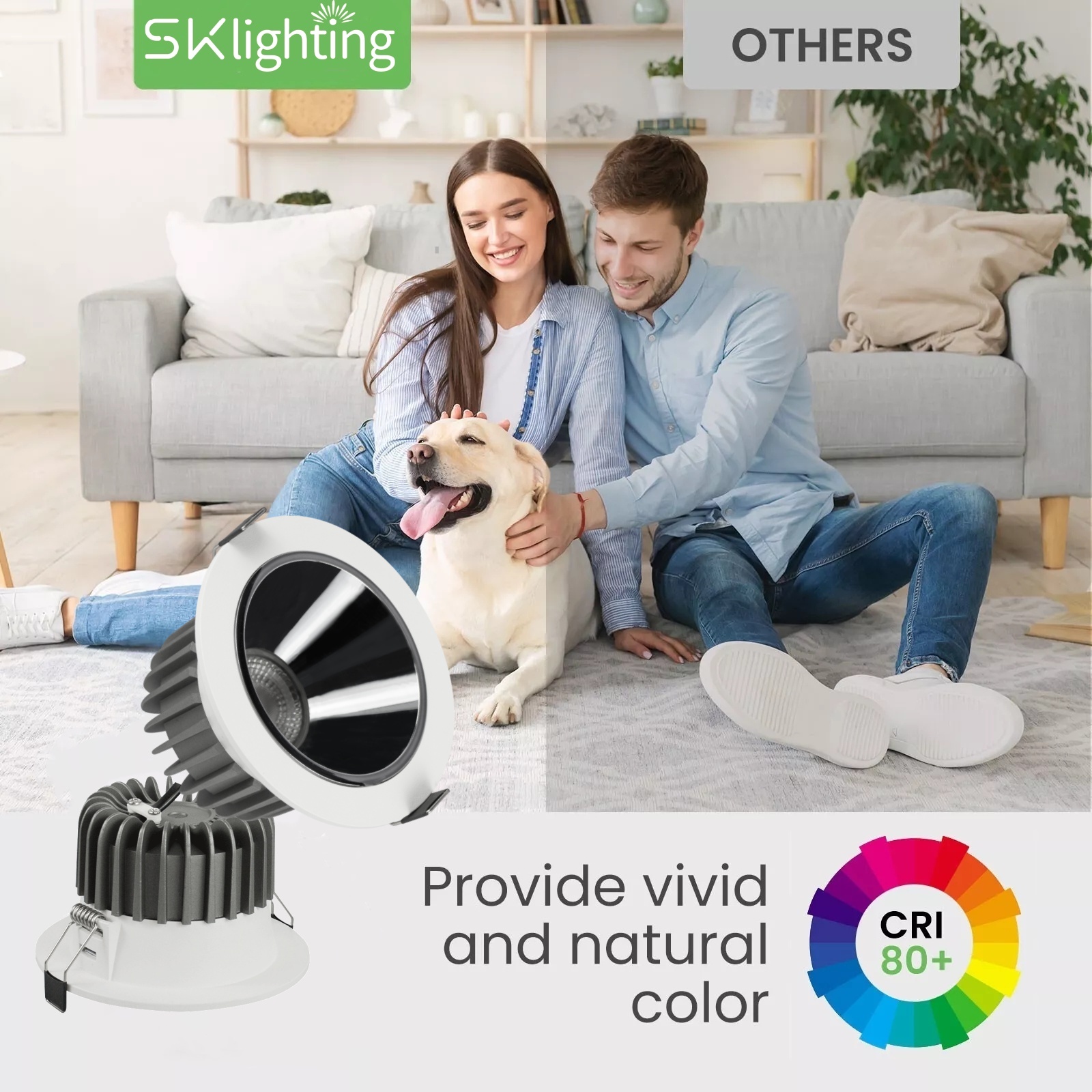 DL16 Modern design aluminum indoor LED anti-glare downlight waterproof IP54 patch LED embedded Lamp Hotel office easy to use embedded