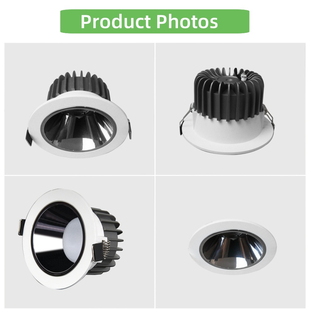 DL16 IP Spotlight 10w 18w 30w 36w embedded spotlight anti-fog toilet bathroom  kitchen 80mm IP54 waterproof LED downlight aluminum lamp