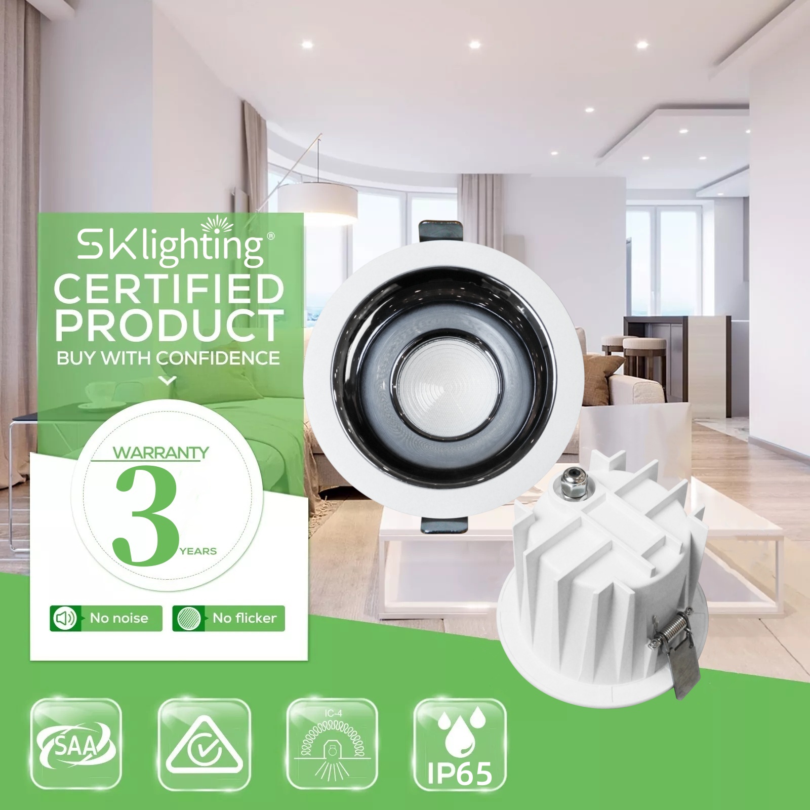 DL23  Outdoor bathroom balcony hotel shopping mall spotlight light IP67 waterproof light emitting diode downlight 10w 18w 25w 36w recessed ceiling light