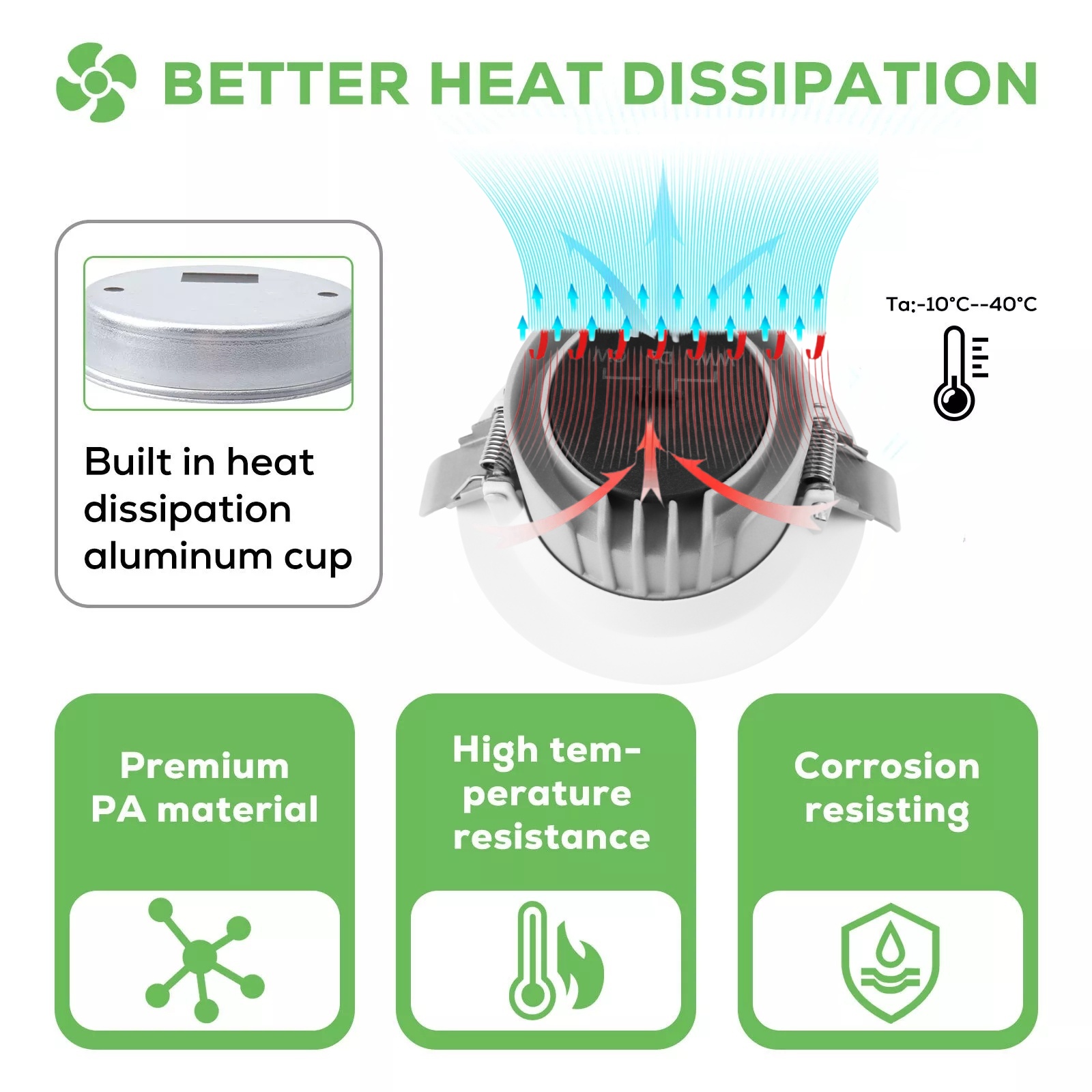 DL25 Led Downlight 15W Ssa 3cct CE 220V-240V SMD Dimmable Embedded Hole Lamp Decoration Hotel Living Room Light Aluminum Downlight