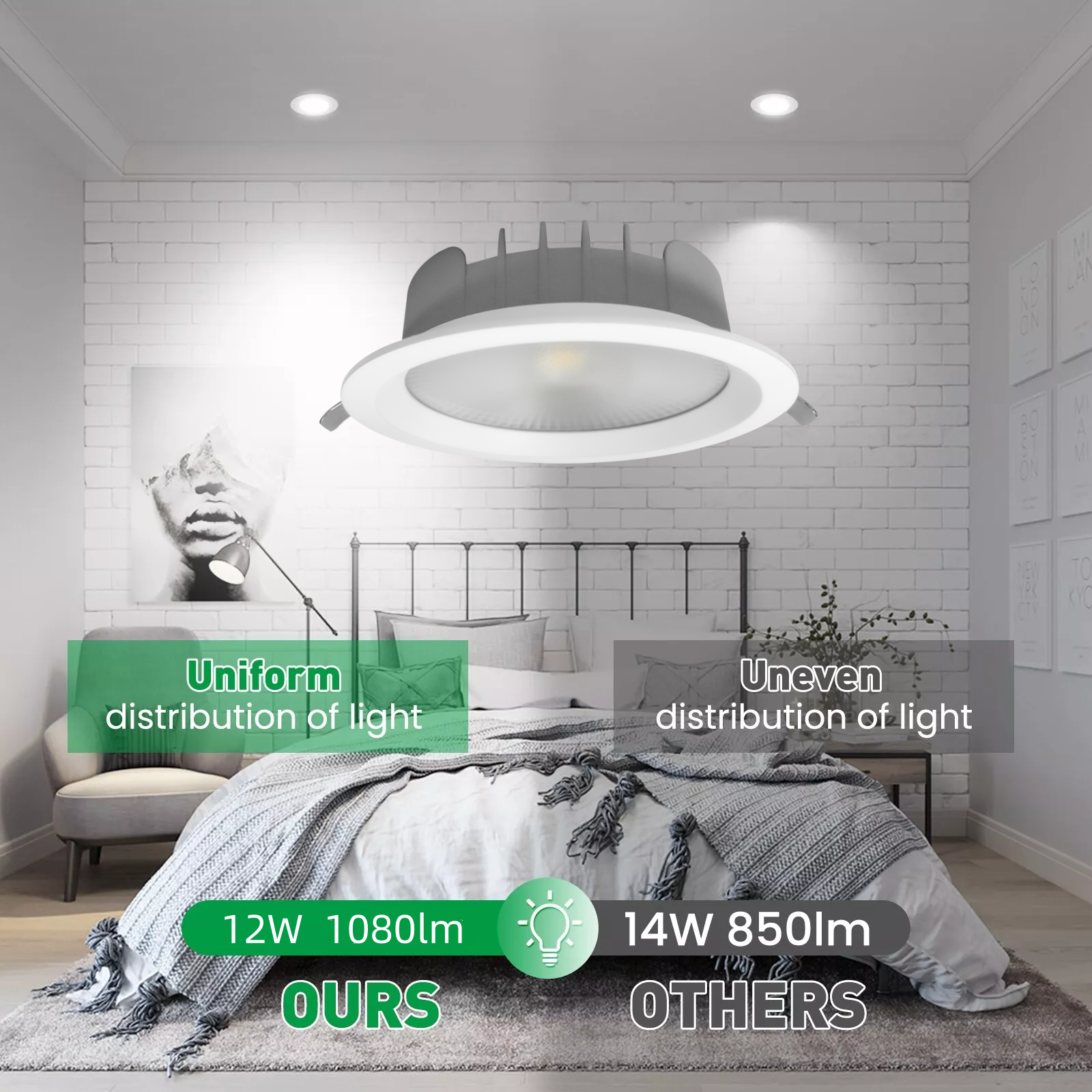 DL26 Led Dowlinght 20w Cob Cct Saa Spots Lights High Lumen AntiGlare Adjustable Dimmable Aluminium Recessed Ceiling SMD LED Downlight