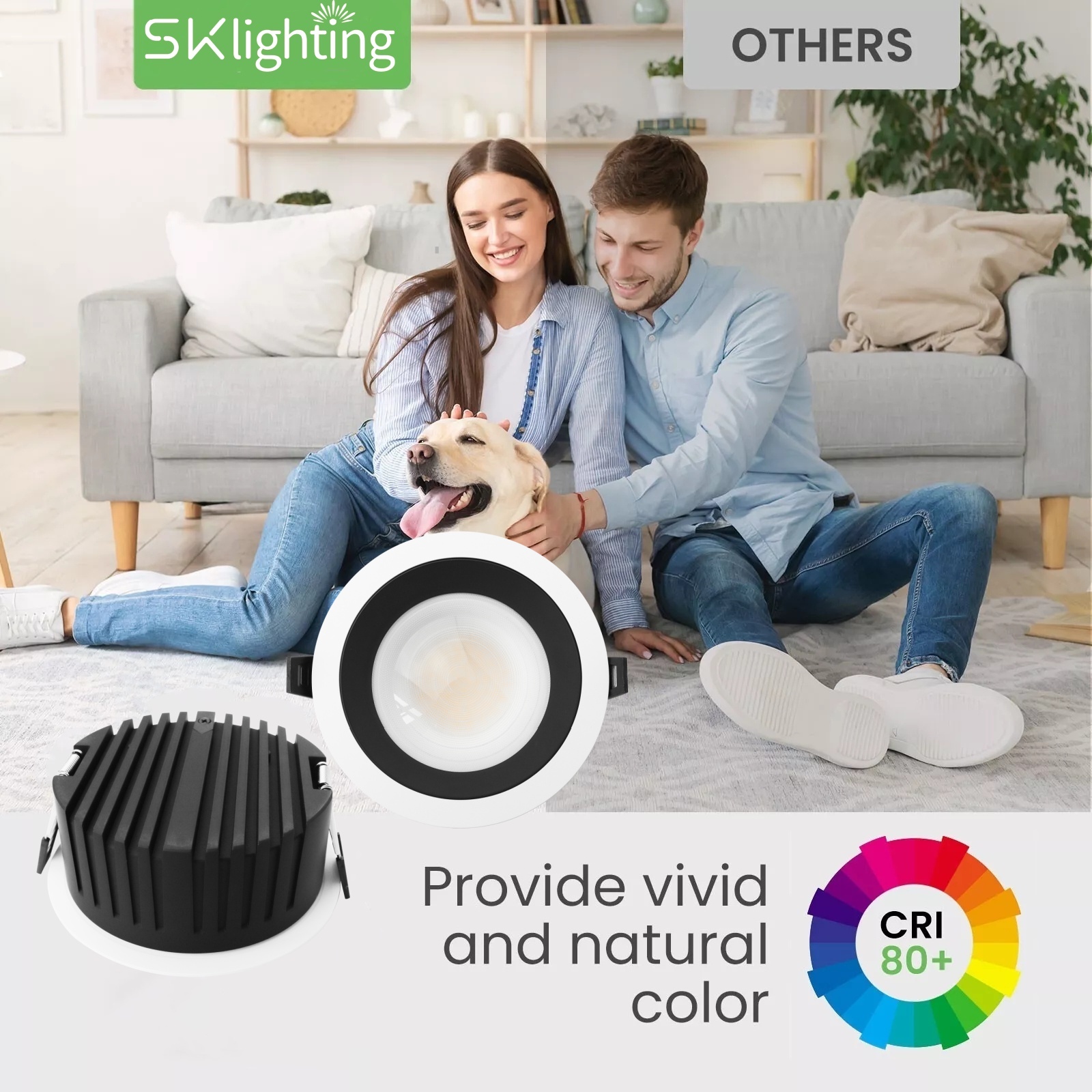 DL30-PC Light IP20 Waterproof LED Downlight 9W 12w 18w 24W Recessed Ceiling Light for Outdoor Bathroom Hotel  Mall spotlight 90mm cutout