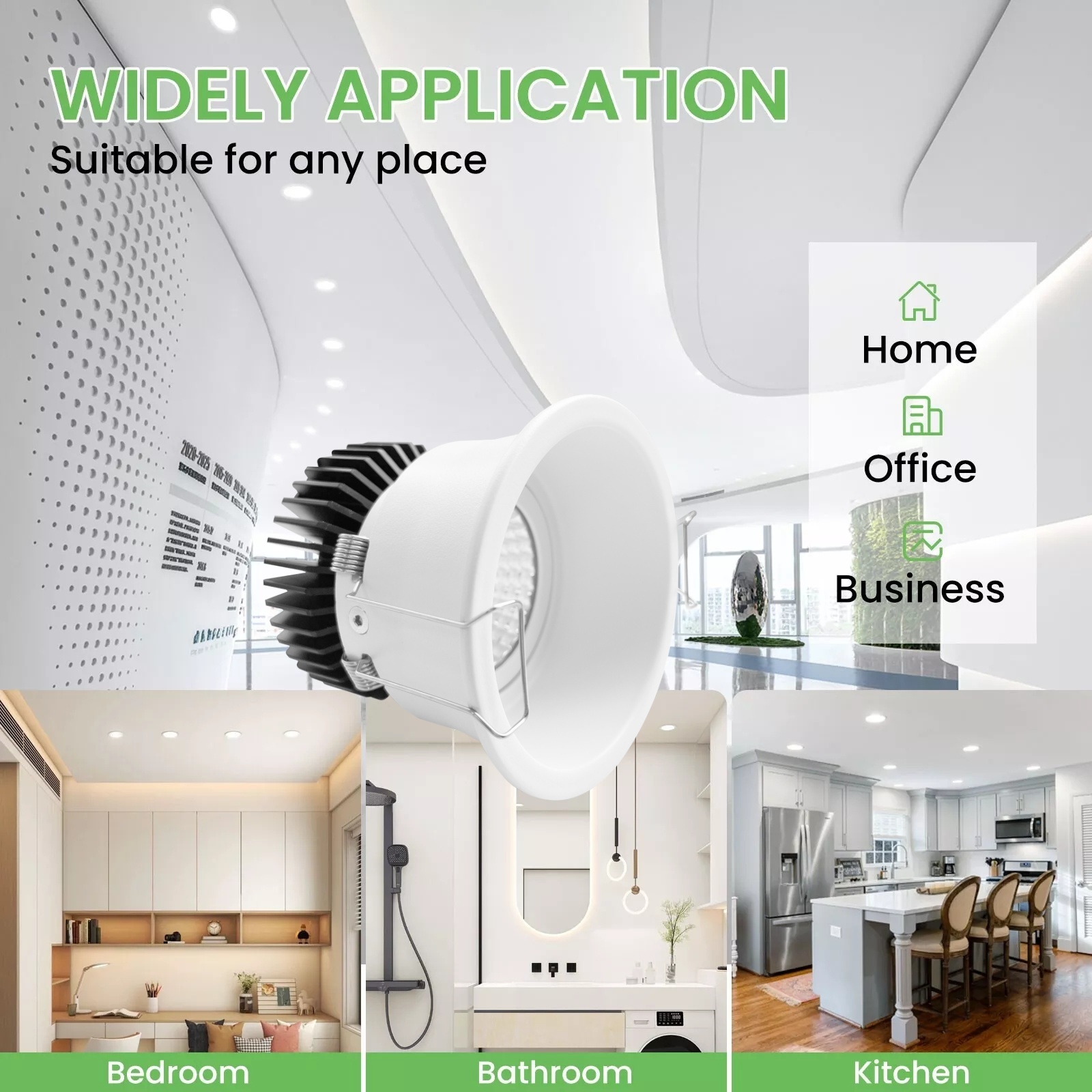 DL24 90mm recessed LED downlight 10W COB saa antiglare wall washer living room hotel Aluminum housing adjustable lamp led spotlight