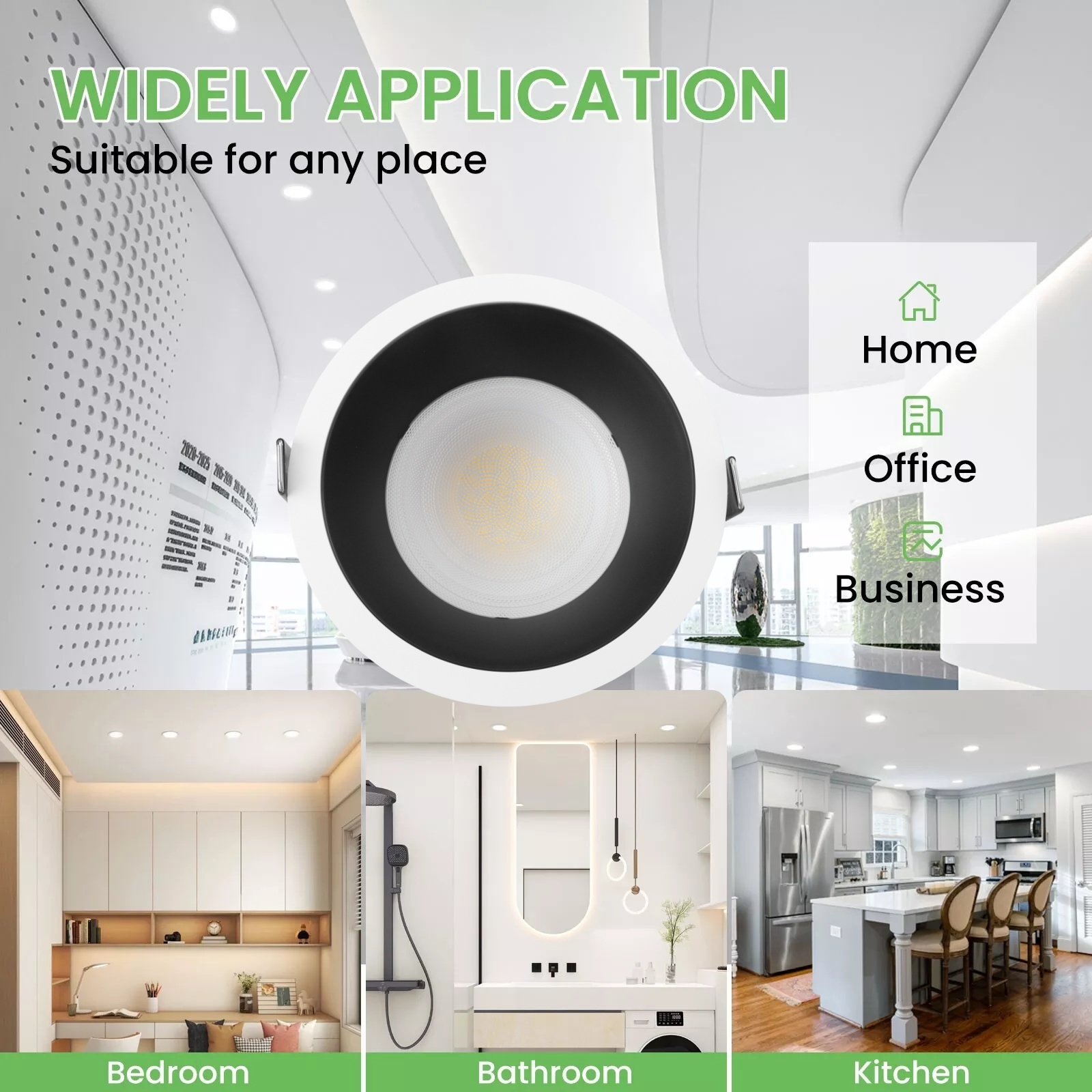 DL29 Dali Dimmable Aluminum Under Spotlight 12W 18W 24W 36W 42W SMD Ceiling Recessed Round CCT Variable Downlight, Hotel Superstore