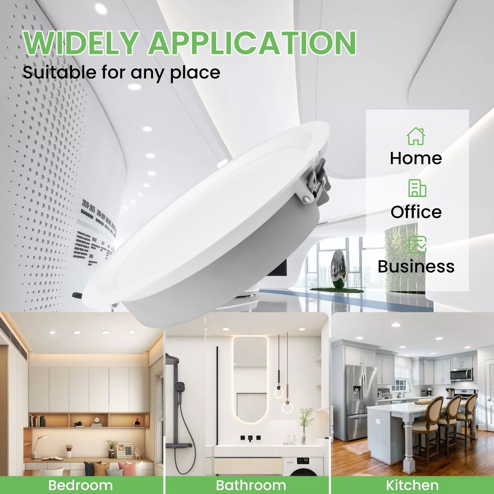 DL25 Led Downlight 15W Ssa 3cct CE 220V-240V SMD Dimmable Embedded Hole Lamp Decoration Hotel Living Room Light Aluminum Downlight