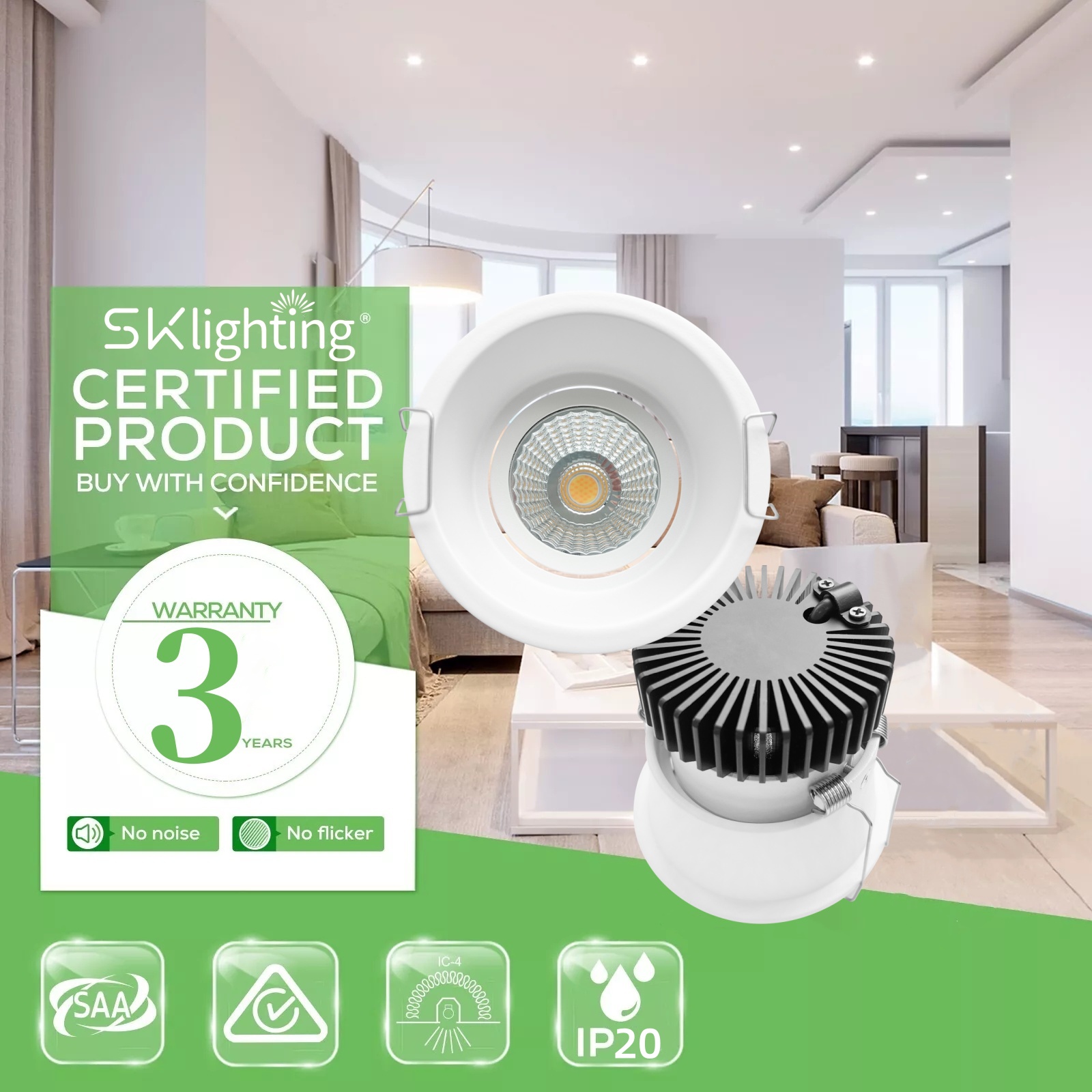 DL24 90mm recessed LED downlight 10W COB saa antiglare wall washer living room hotel Aluminum housing adjustable lamp led spotlight