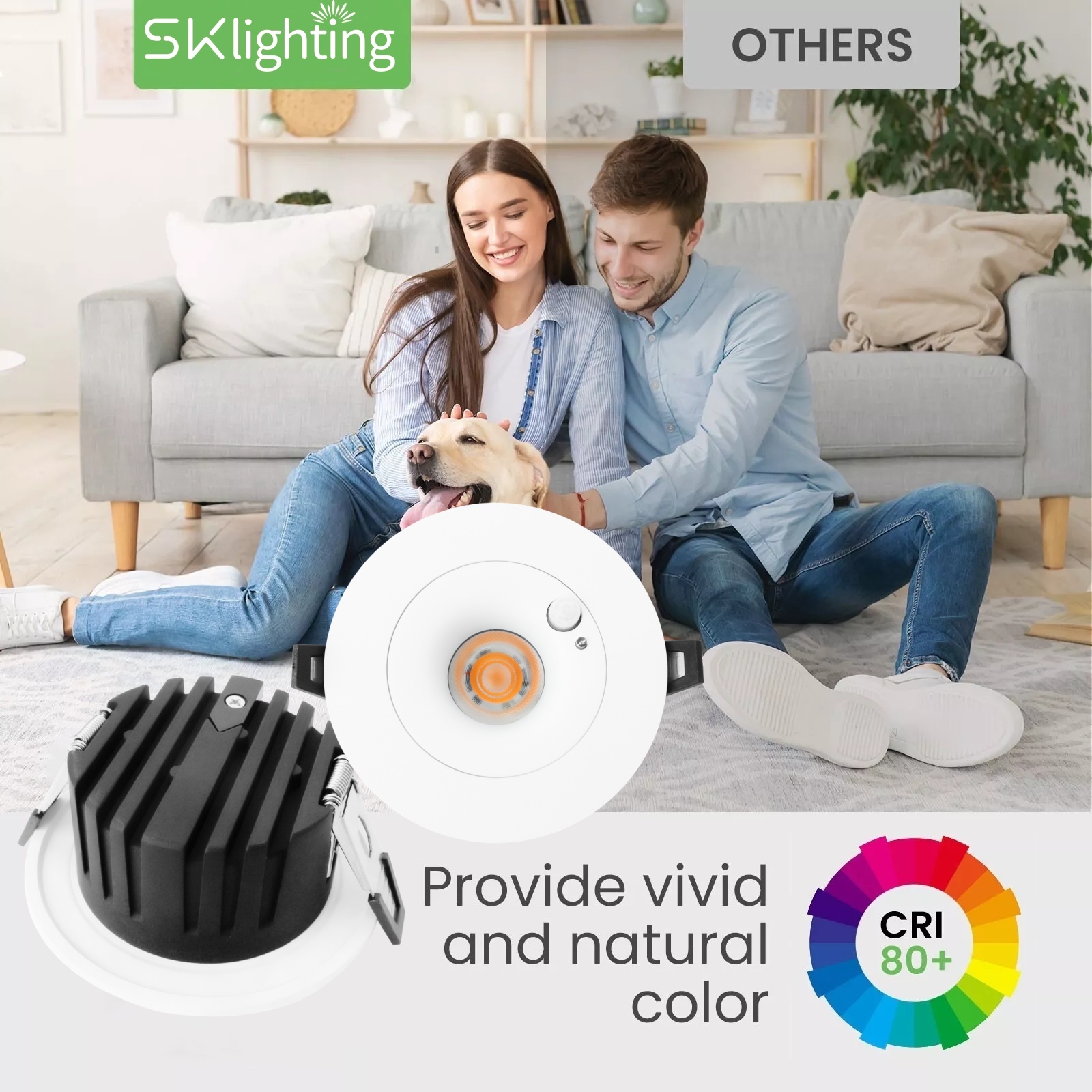 DL30 Induction downlight Light IP20 Waterproof LED Downlight 9W 12w 18w 24W Recessed Ceiling Light for Outdoor Bathroom Hotel  Mall spotlight 90mm cutout