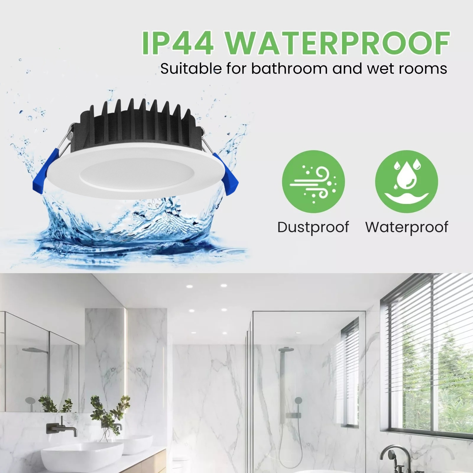 DL03-F Hot light emitting diode downlight 10w 3CCT waterproof IP54 triac dimmable CE SAA spotlight light emitting diode adjustable downlight living room light emitting diode light
