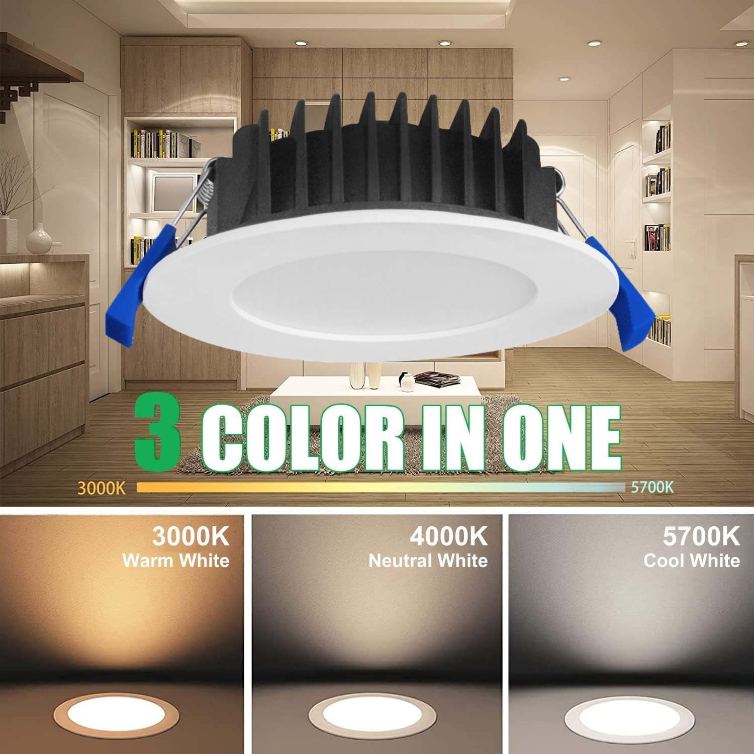 DL03-F Hot light emitting diode downlight 10w 3CCT waterproof IP54 triac dimmable CE SAA spotlight light emitting diode adjustable downlight living room light emitting diode light