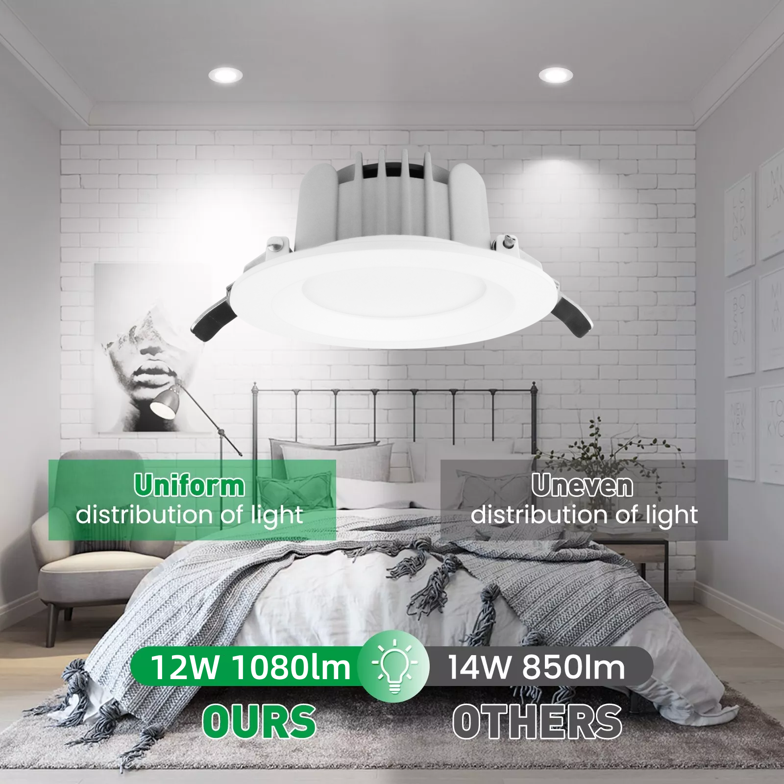 DL25 Led Downlight 15W Ssa 3cct CE 220V-240V SMD Dimmable Embedded Hole Lamp Decoration Hotel Living Room Light Aluminum Downlight