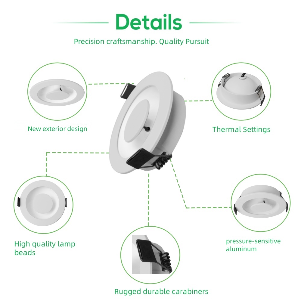 DL35 Commercial Lighting Shop Decoration Adjustable Anti-Glare Aluminum Efficient Reflective Design Recessed Light IP20 LED Downlight Gray