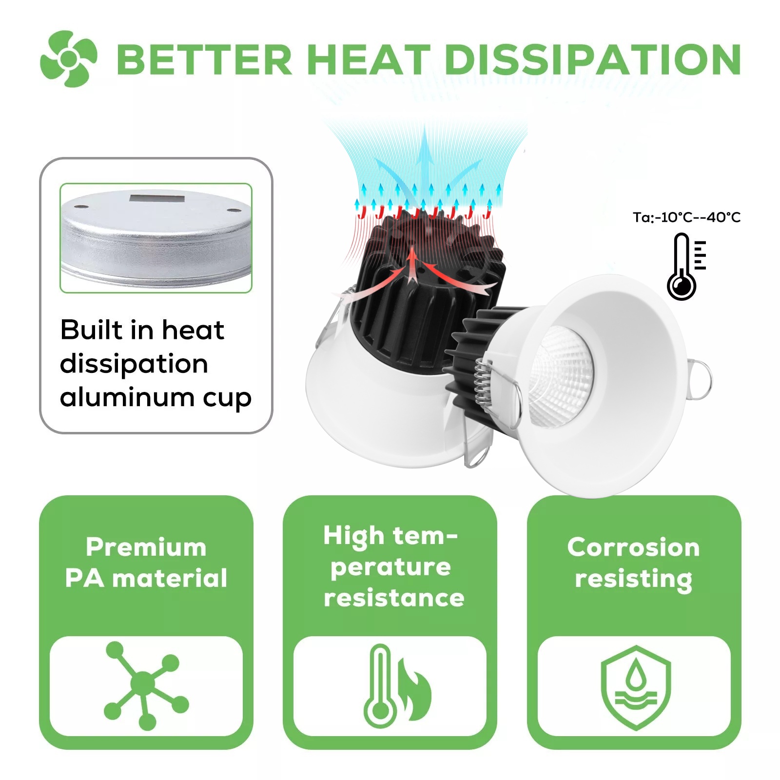 DL38 COB Recessed Light High Brightness Home Lighting Easy Installation Round 8w Indoor Ceiling Recessed Light Emitting Diode Downlights