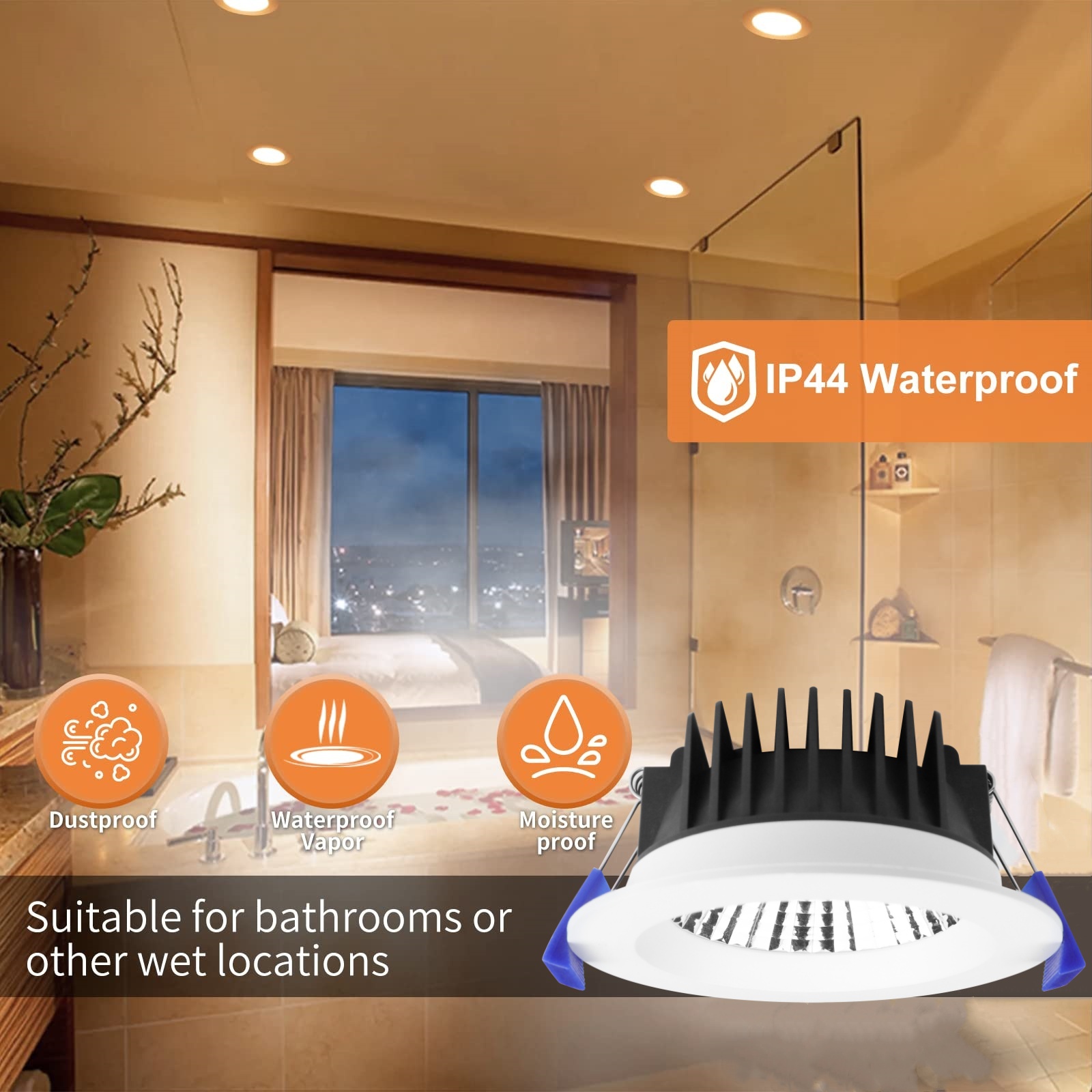 DL40-R Downlight OEM ODM Waterproof IP54 Recessed Mount Round 10W 90mm Light Emitting Diode Spotlight 3cct saa Dimmable Aluminum Light Emitting Diode Downlight