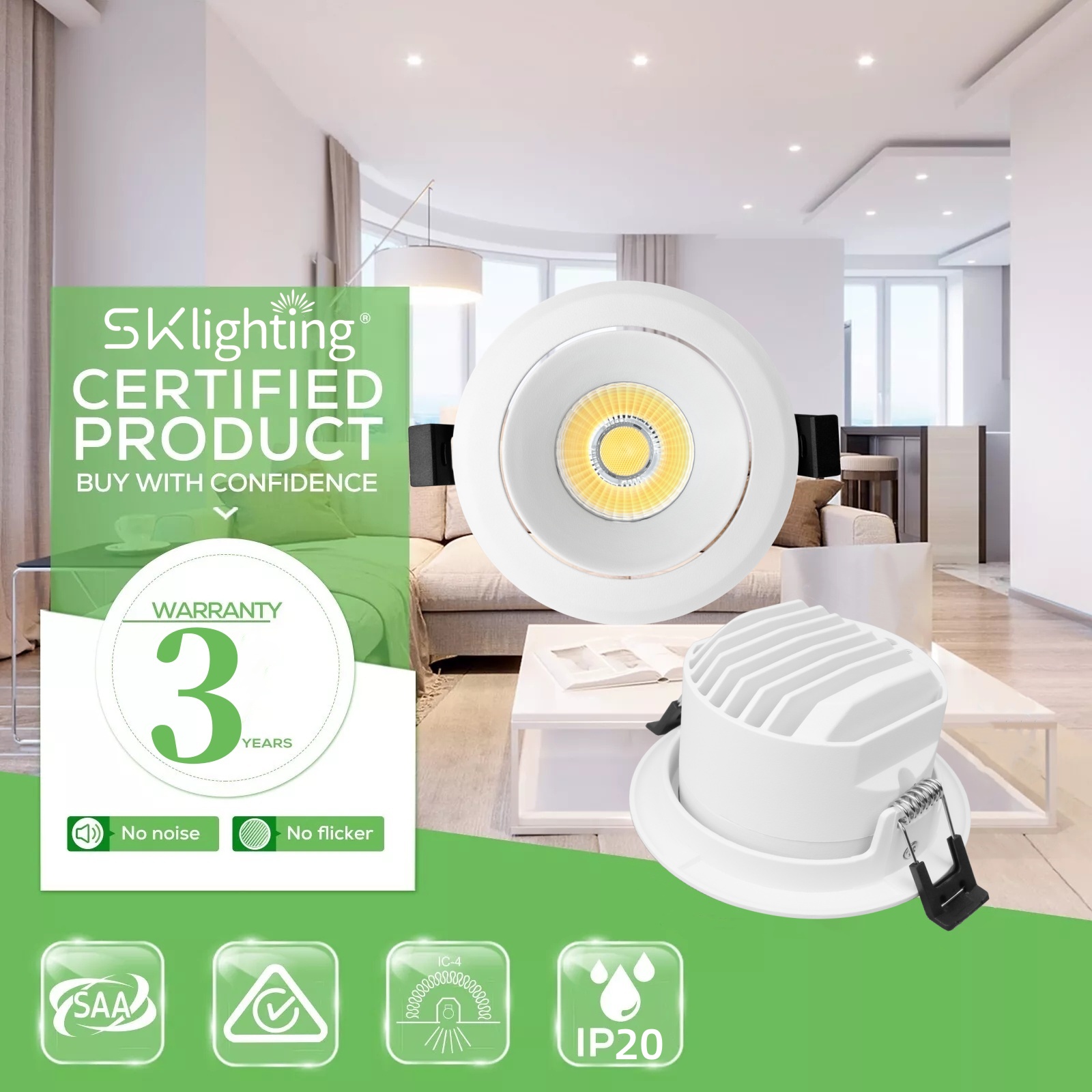 DL37 Light emitting diode downlight 15w dimmable switchable brightness 3CCT cob continuous aluminum CE for lighting living room home