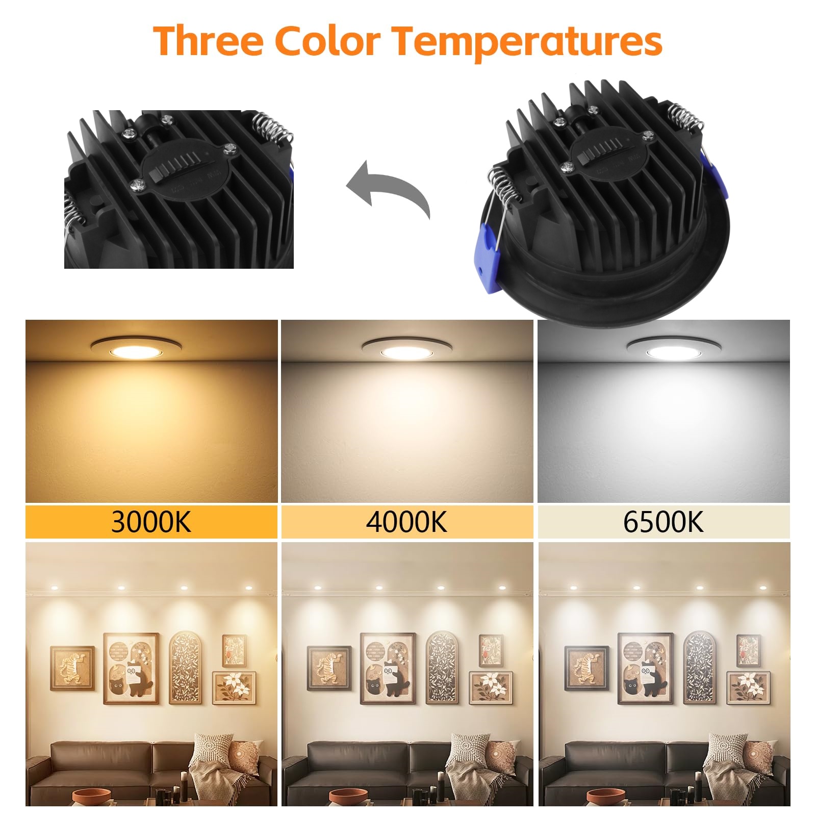 DL40-R Downlight OEM ODM Waterproof IP54 Recessed Mount Round 10W 90mm Light Emitting Diode Spotlight 3cct saa Dimmable Aluminum Light Emitting Diode Downlight Black
