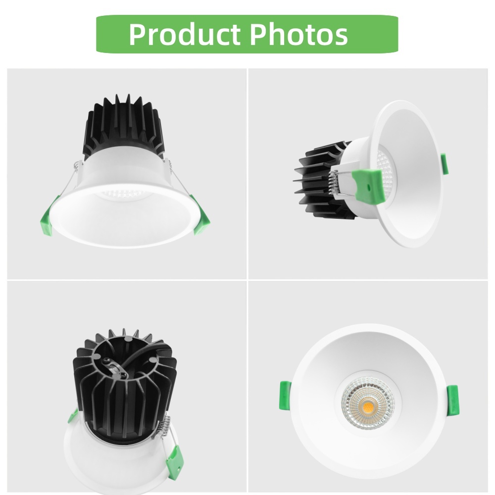 DL38  Recessed Narrow Bezel Anti-Glare 75mm Skeleton Light Emitting Diode Downlight Home Hotel Shopping Center 90 Ra 5W 10W COB Light Emitting Diode Ceiling Spotlights