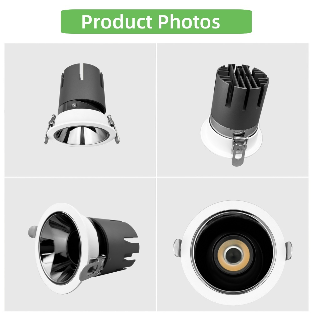 DL35  Anti Glare Focus Indoor Office Commercial Hotel Supermarket Office Store 7W 12W 15W Light Emitting Diode Spotlight