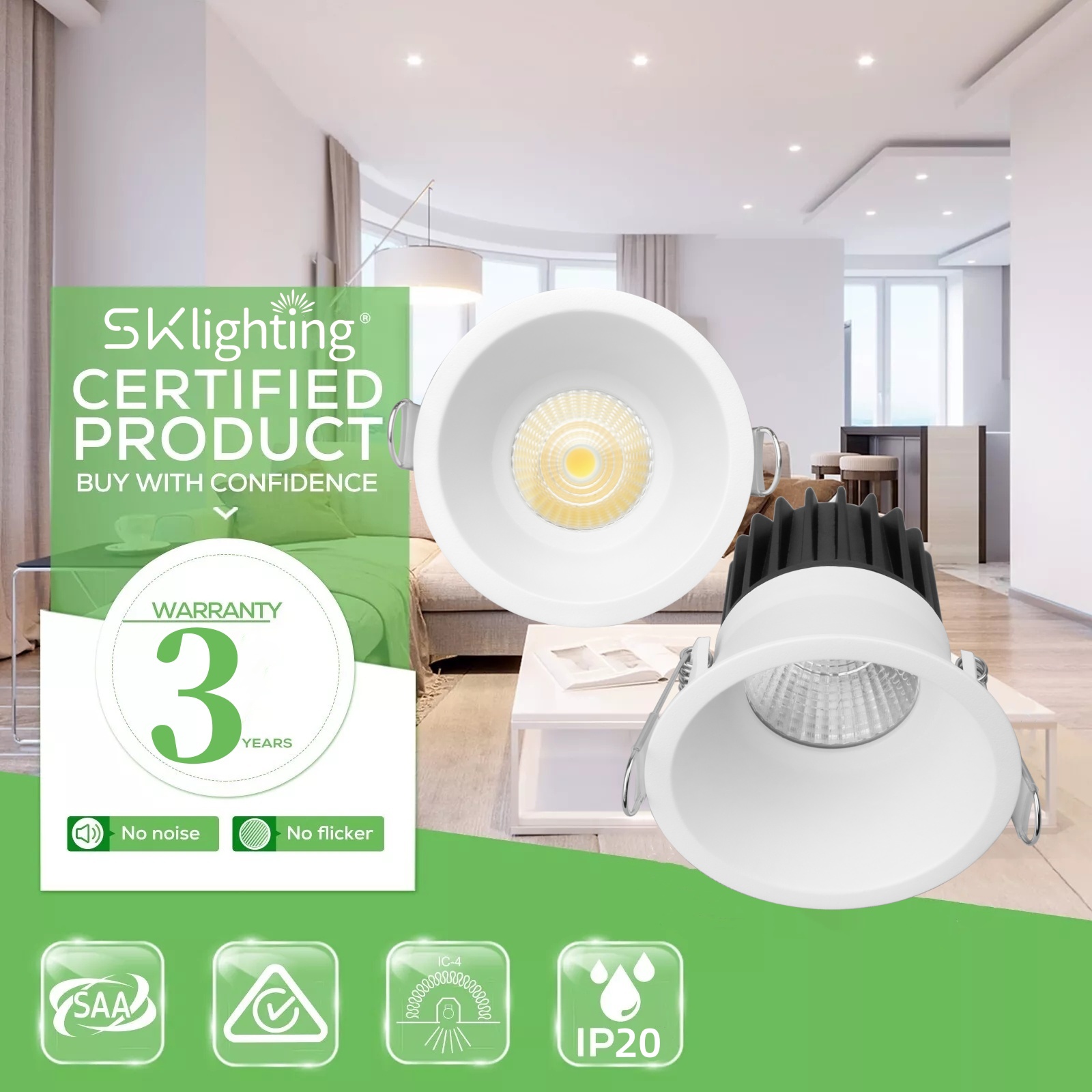 DL38 COB Recessed Light High Brightness Home Lighting Easy Installation Round 8w Indoor Ceiling Recessed Light Emitting Diode Downlights
