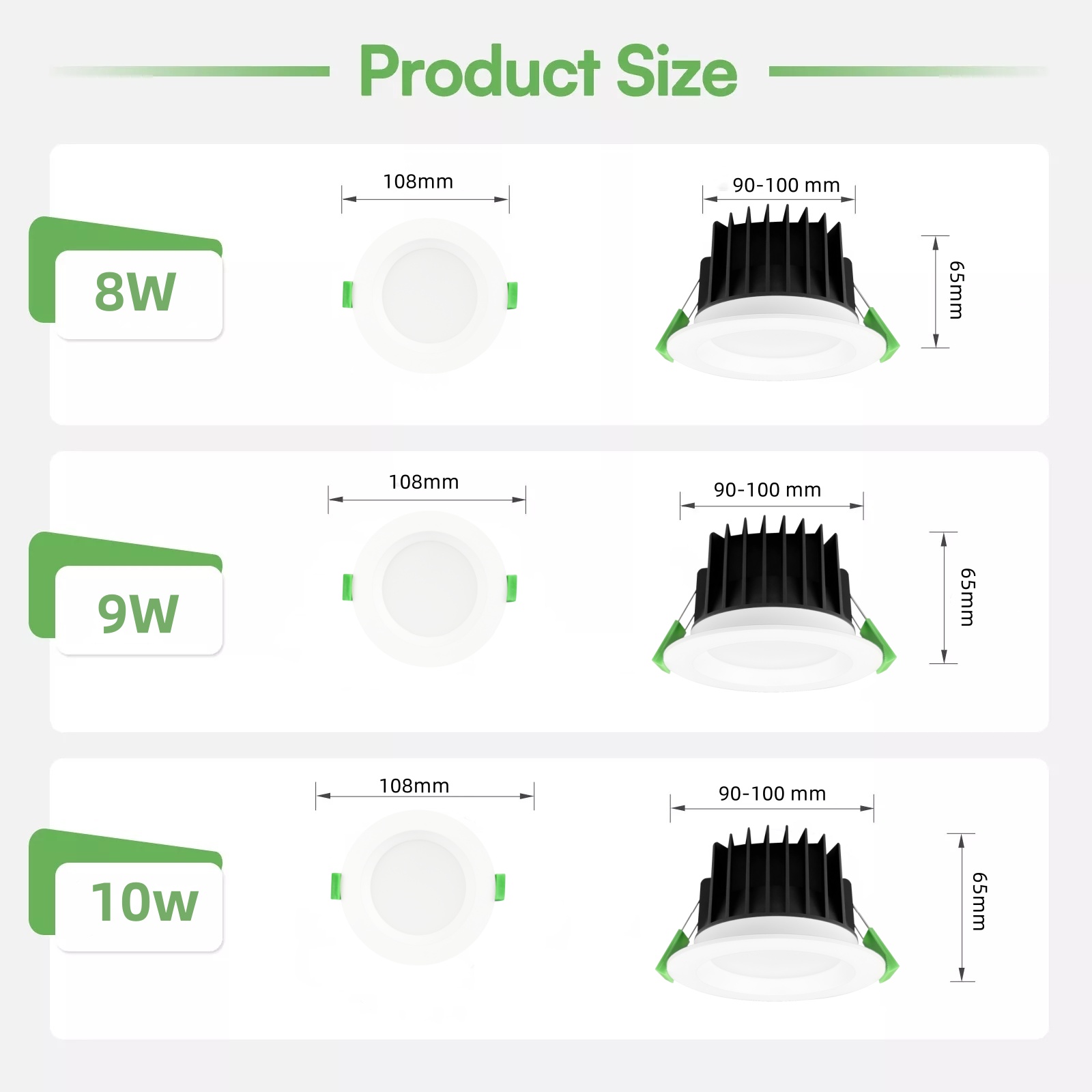 DL41 Light emitting diode downlight 9w 10w 90mm 3cct black ip54 waterproof anti glare dimmable light emitting diode downlight saa approved light emitting diode ceiling light spotlight