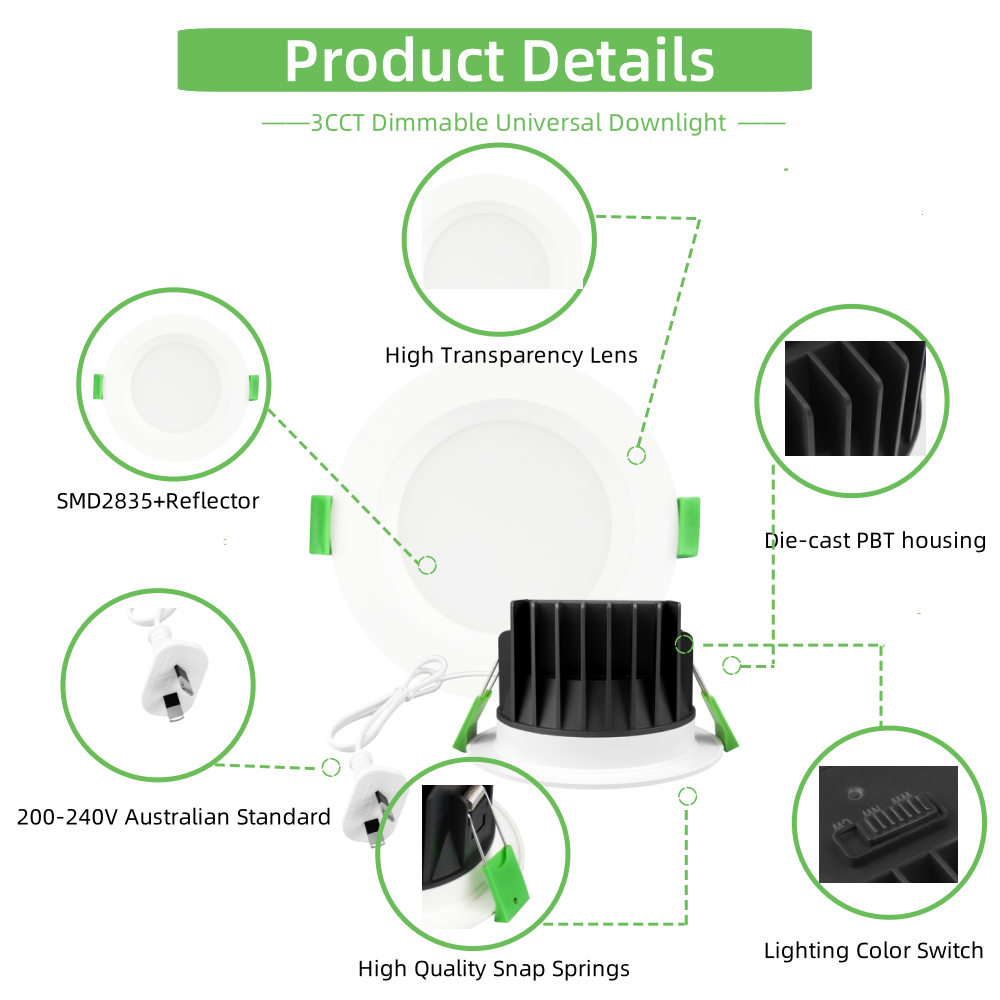 DL41 Light emitting diode downlight 9w 10w 90mm 3cct black ip54 waterproof anti glare dimmable light emitting diode downlight saa approved light emitting diode ceiling light spotlight