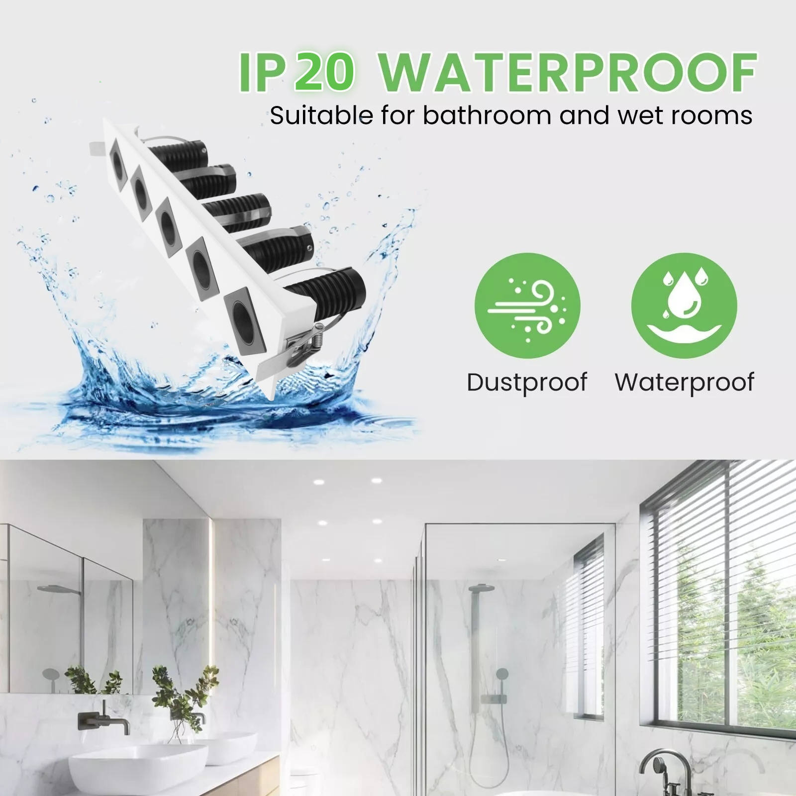 DL42 High-efficiency light-emitting diode downlight for home lighting waterproof hot sale commercial spotlight 5 holes