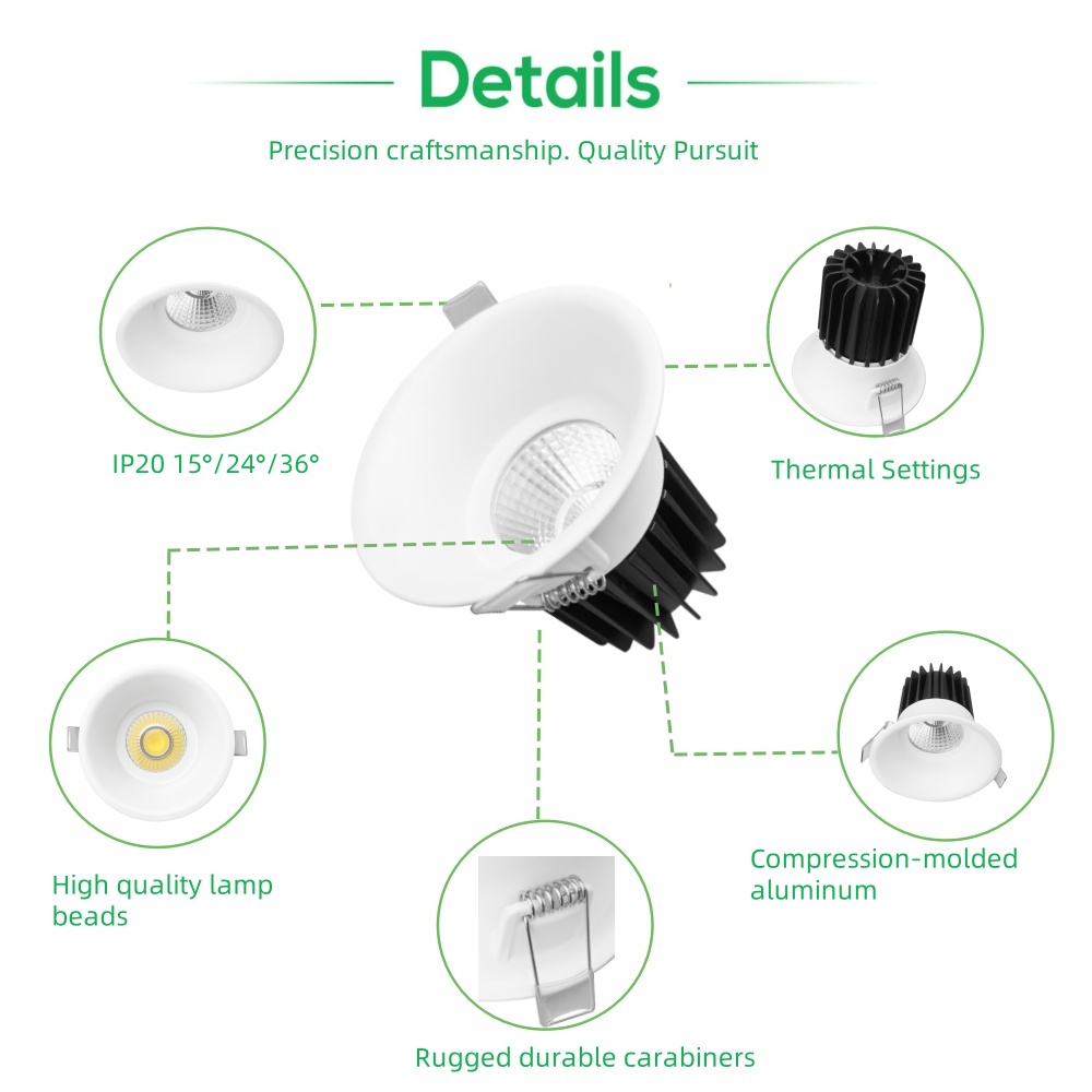 DL47 SAA Australia Standard High LED Brightness Downlight Indoor Home Recessed LED Decorative Clothing Store Downlights