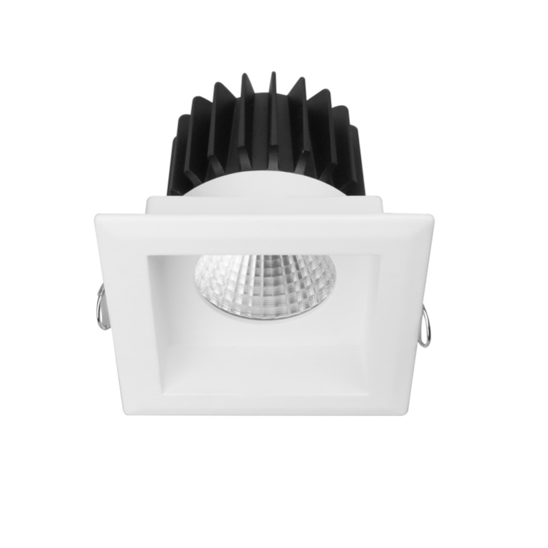 DL43 12 w White High Optical Cast Aluminum Body Adjustable 3 CCT Switchable Square Round Light Emitting Diode Downlight Ceiling Dimmable Downlights