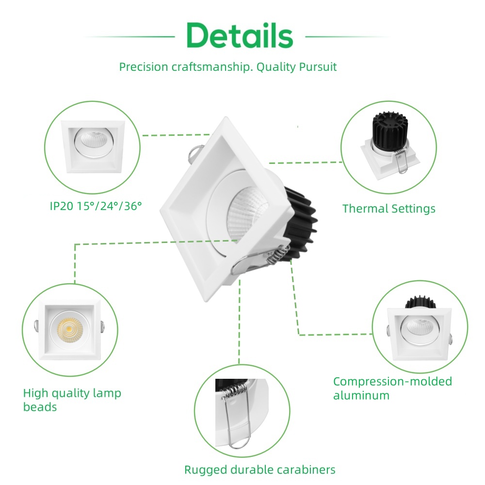 DL49 SAA Australia Standard High LED Brightness Downlight Indoor Home Recessed LED Decorative Clothing Store Downlights
