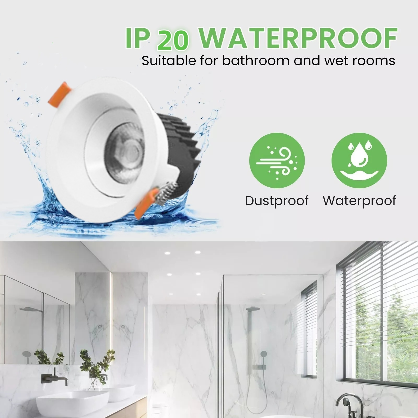 DL51 Anti-Glare Luminous Spotlight Aluminum 2700K-5000K High Lumen Ceiling Lighting COB Light Emitting Diode Downlights