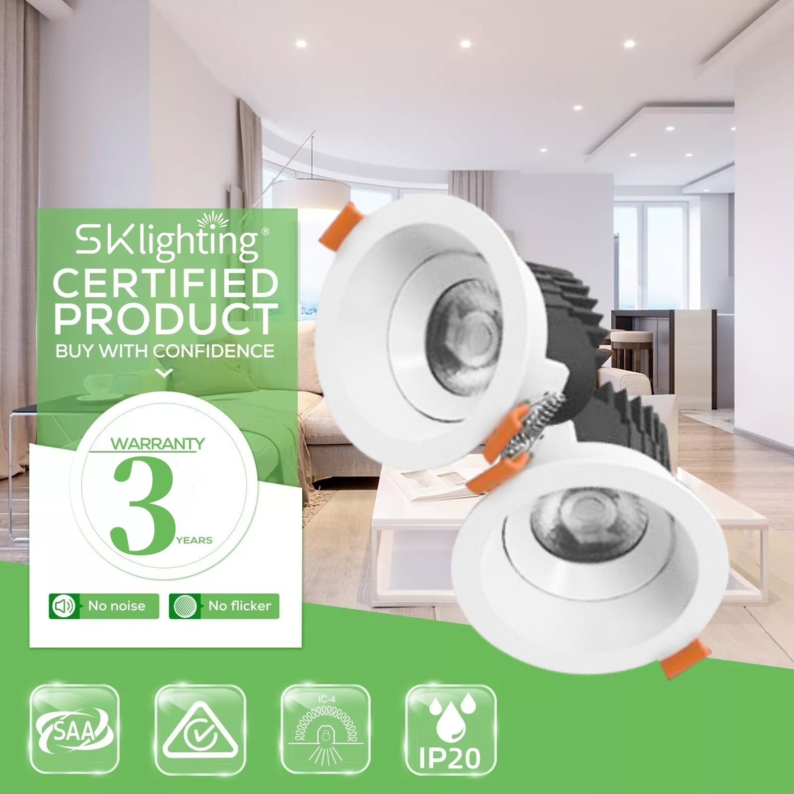 DL51 Anti-Glare Luminous Spotlight Aluminum 2700K-5000K High Lumen Ceiling Lighting COB Light Emitting Diode Downlights