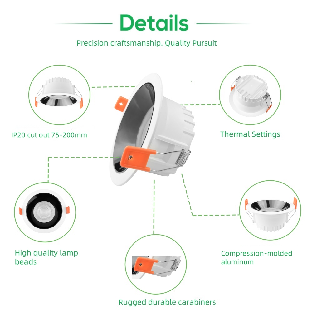 DL56-L New light-emitting diode downlight recessed spotlight anti-glare COB narrow non-master light adjustable home living room ceiling light 7W