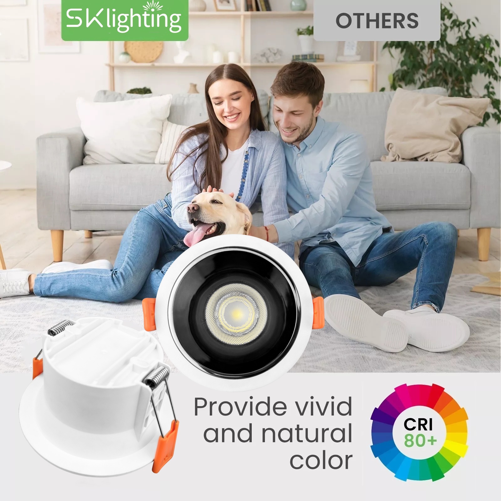 DL56-1 Hotel Home Office Recessed Light Emitting Diode Downlight Narrow Side Deep Anti-Glare Hole Light Ceiling Wholesale No Mains Lighting