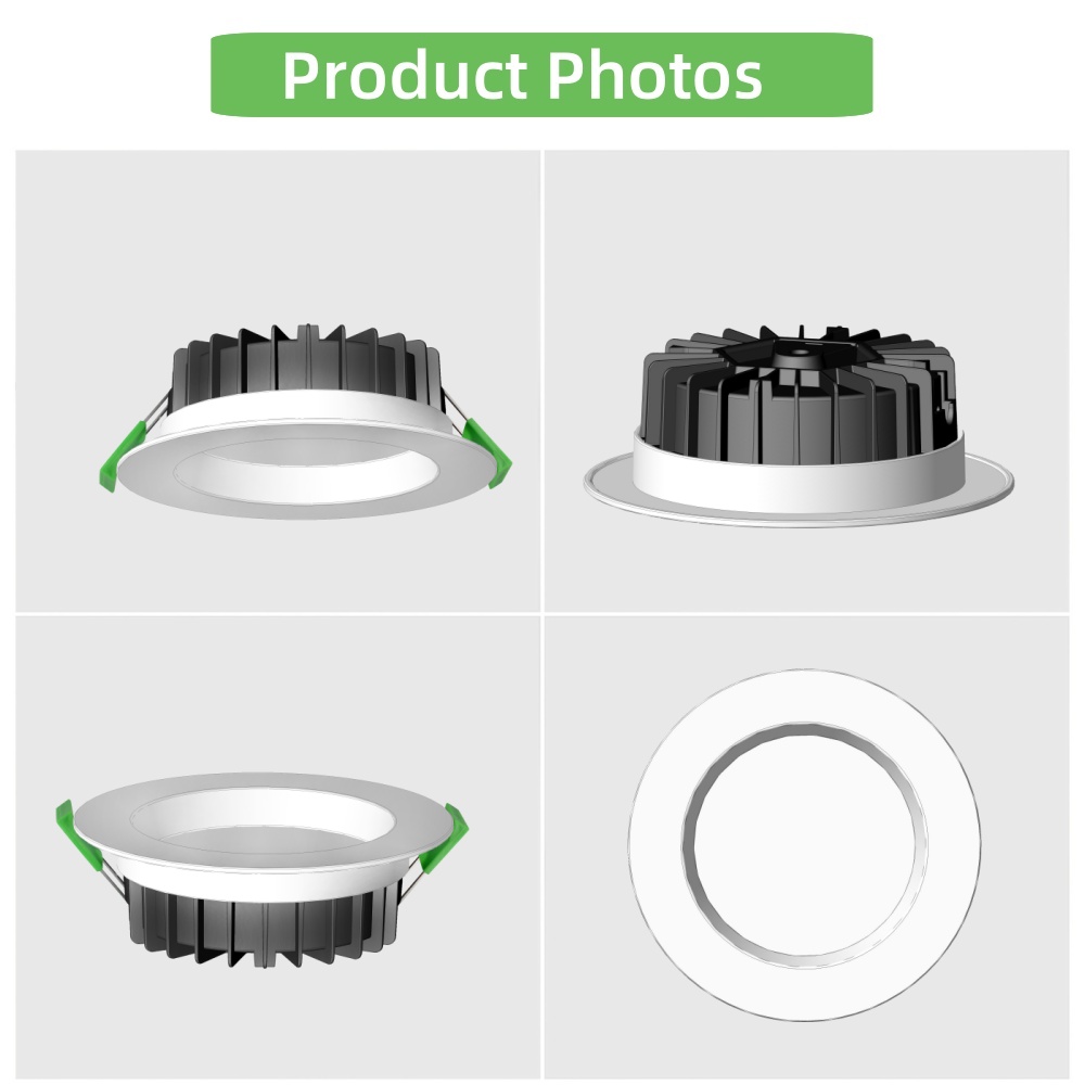 DL58 Dimmable LED Downlight SAA CE SAA IC-4 IC-F Certified Triple CCT Switchable Recessed 12w Waterproof Aluminum Downlight