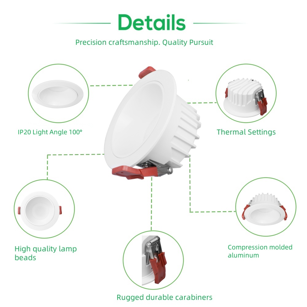 DL55 Mini Modern COB Light Emitting Diode Recessed Under Ceiling Spotlight Aluminum Body Indoor Commercial Lighting Decorative Accessories