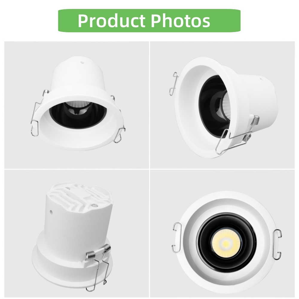 DL51 Anti glare spotlight aluminum saa 3cct cob led downlight dimmable frame spotlight frame housing
