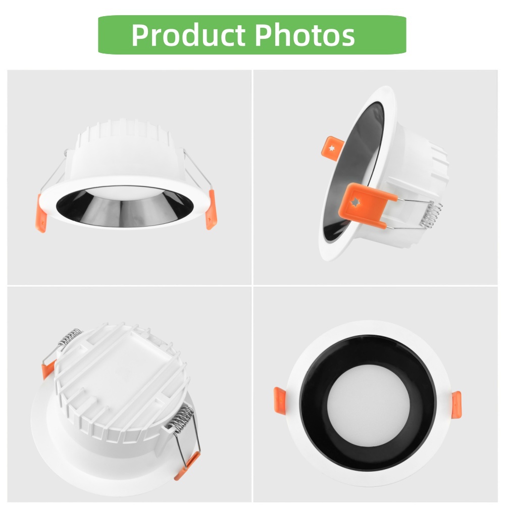 DL56-03 Light emitting diode high quality round iron 7w recessed light emitting diode downlight decorative indoor bedroom living room 3000k-6000k light emitting diode spot light