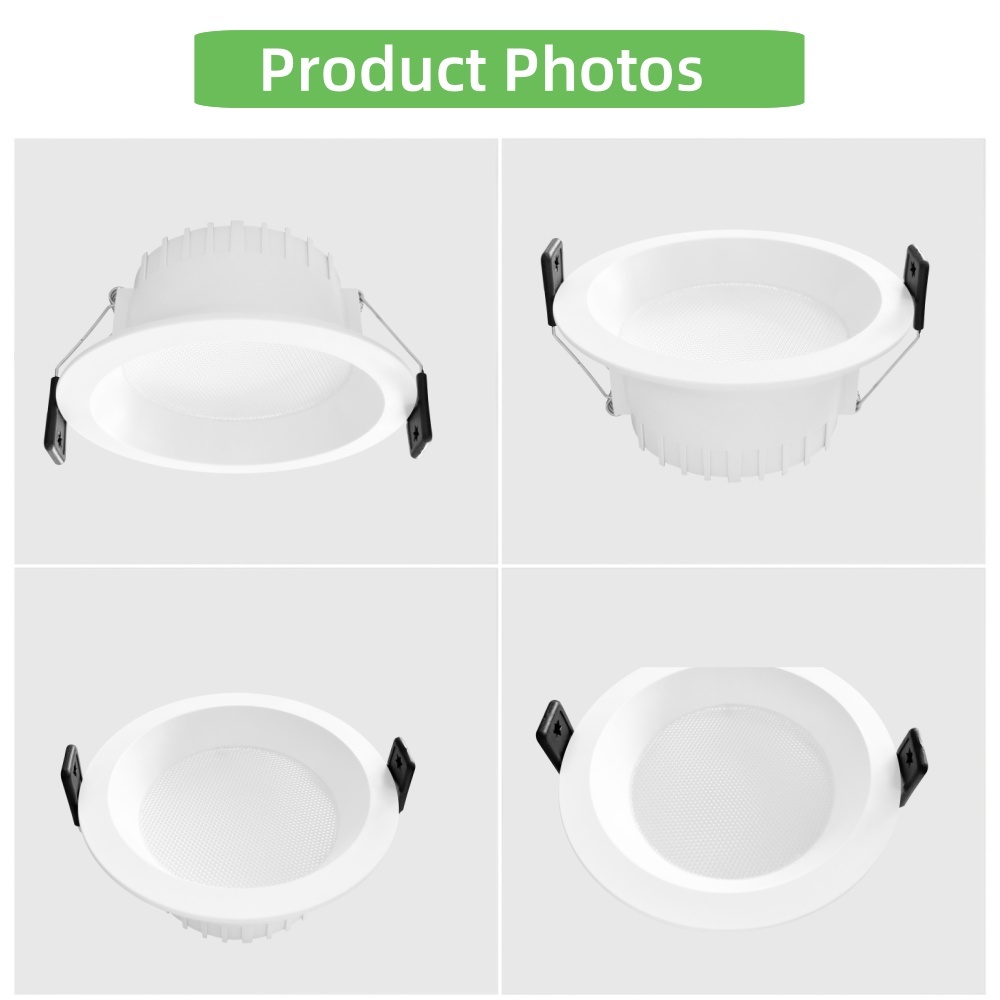DL56-04 New high quality 180-265 volt downlight 3 color changing light emitting diode ceiling light switchable 7w spotlight light emitting diode recessed bedroom
