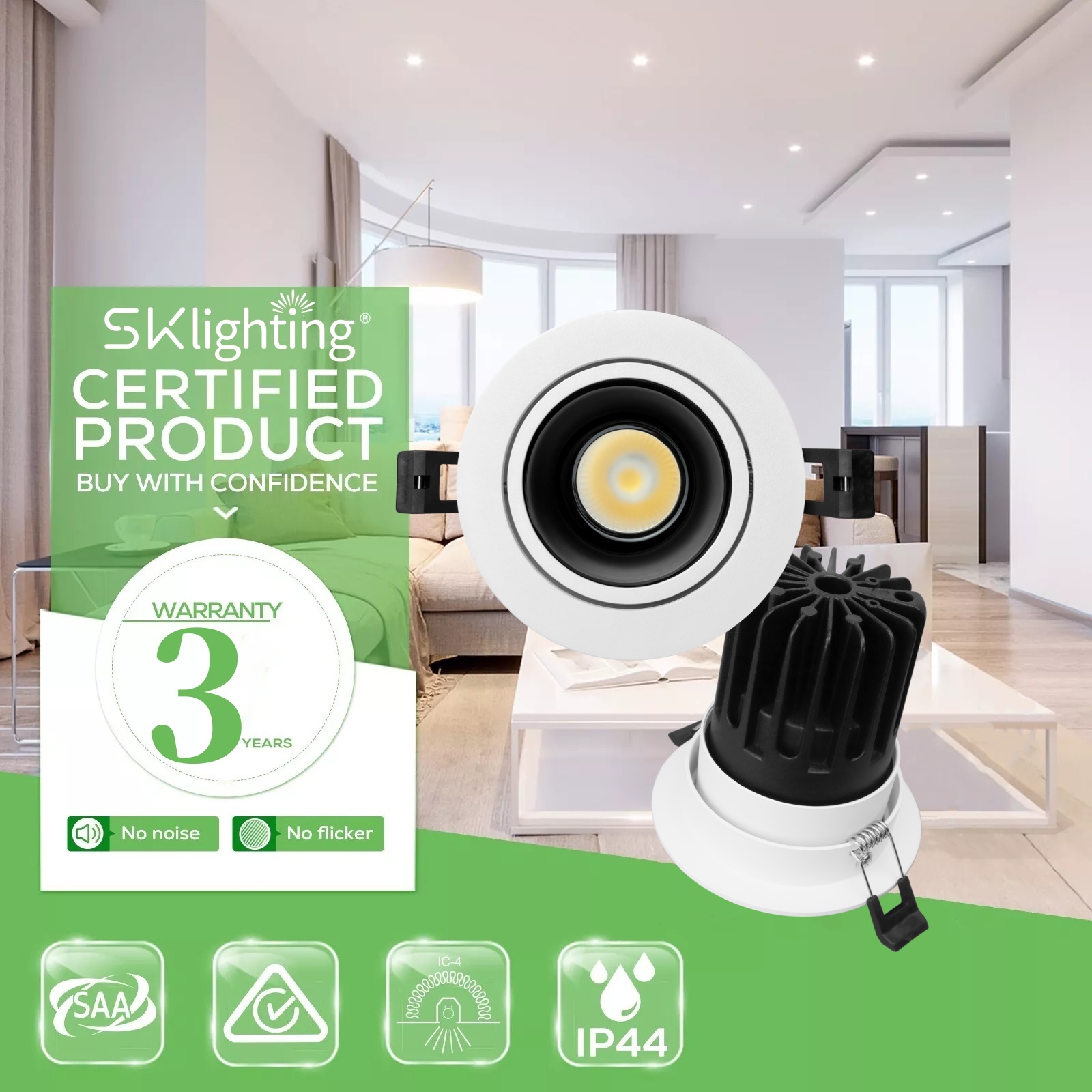DL53 Light Emitting Diode Grille Spotlights Single and Double Square Ceiling Lights Recessed Home and Commercial Super Bright Box Lights