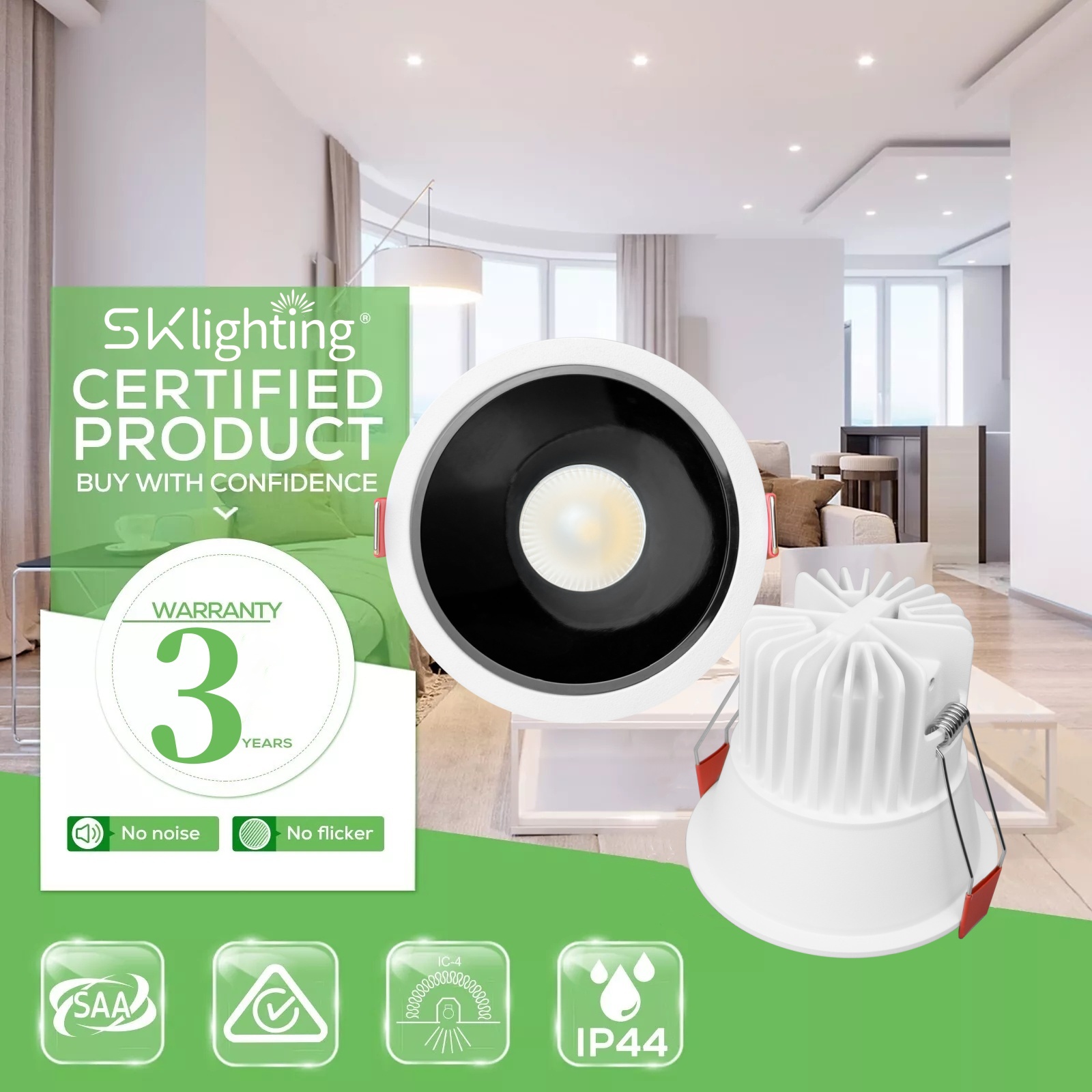 DL52 3w 5w 7w 9w 12w Modern Cob Downlight Recessed Residential Commercial Hotel Anti-Glare Light Emitting Diode Downlight