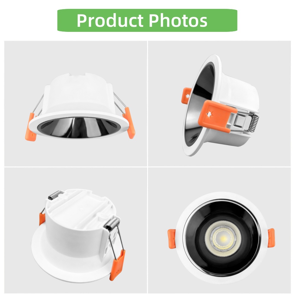 DL56-1 Hotel Home Office Recessed Light Emitting Diode Downlight Narrow Side Deep Anti-Glare Hole Light Ceiling Wholesale No Mains Lighting