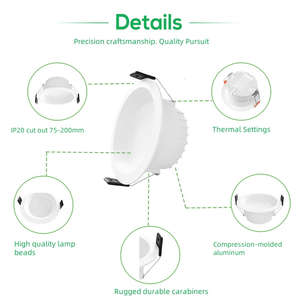 DL56-04 New high quality 180-265 volt downlight 3 color changing light emitting diode ceiling light switchable 7w spotlight light emitting diode recessed bedroom
