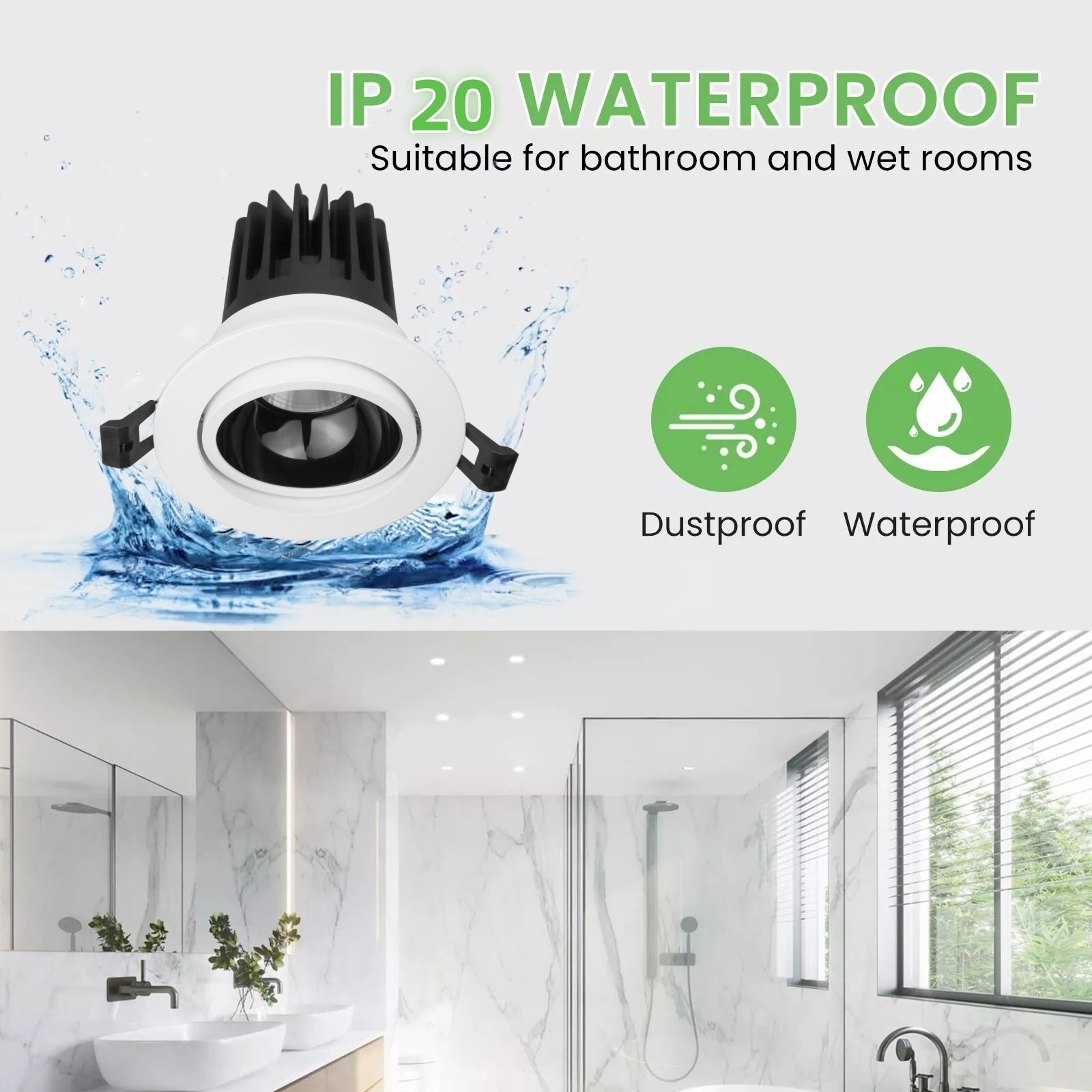 DL53 Light Emitting Diode Grille Spotlights Single and Double Square Ceiling Lights Recessed Home and Commercial Super Bright Box Lights