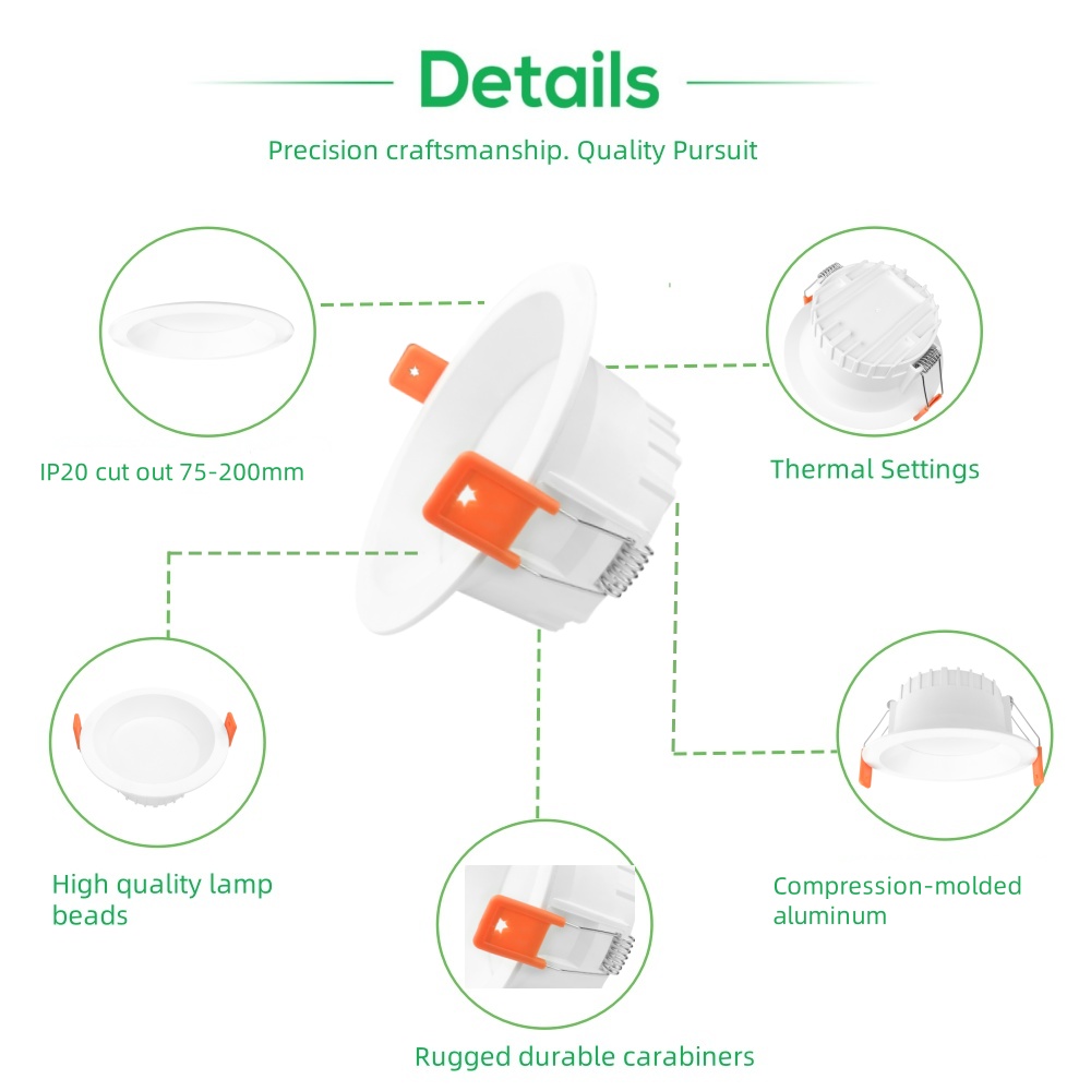 DL56 Modern Design Deep Anti-Glare Ceiling Downlight Adjustable Beam Angle SMD LED Downlight