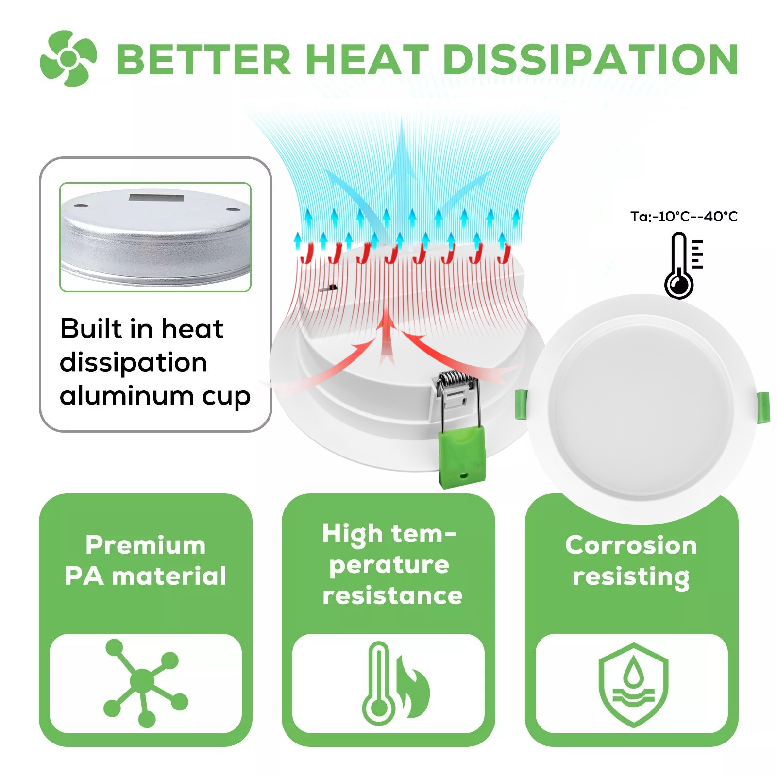 DL61 SAA Aluminum PC Smart Dimmable & CCT Adjustable 3W 5W 7W 9W 10W 13W SMD Chip Bulb LED Ceiling Downlights Housing & Parts