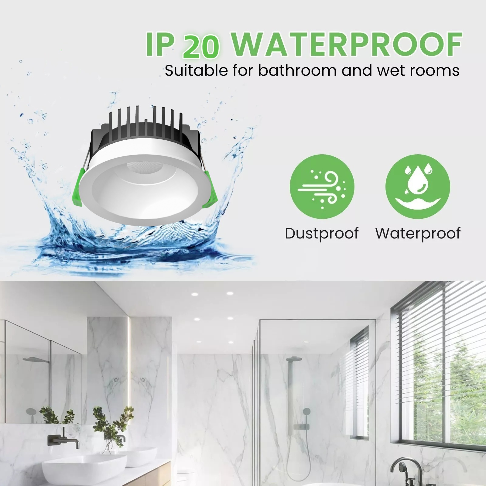 DL63 Deep Anti-glare Commercial Embedded Ceiling Fixtrues 12W 15W 20W Recessed COB SMD 30W Led Down Light